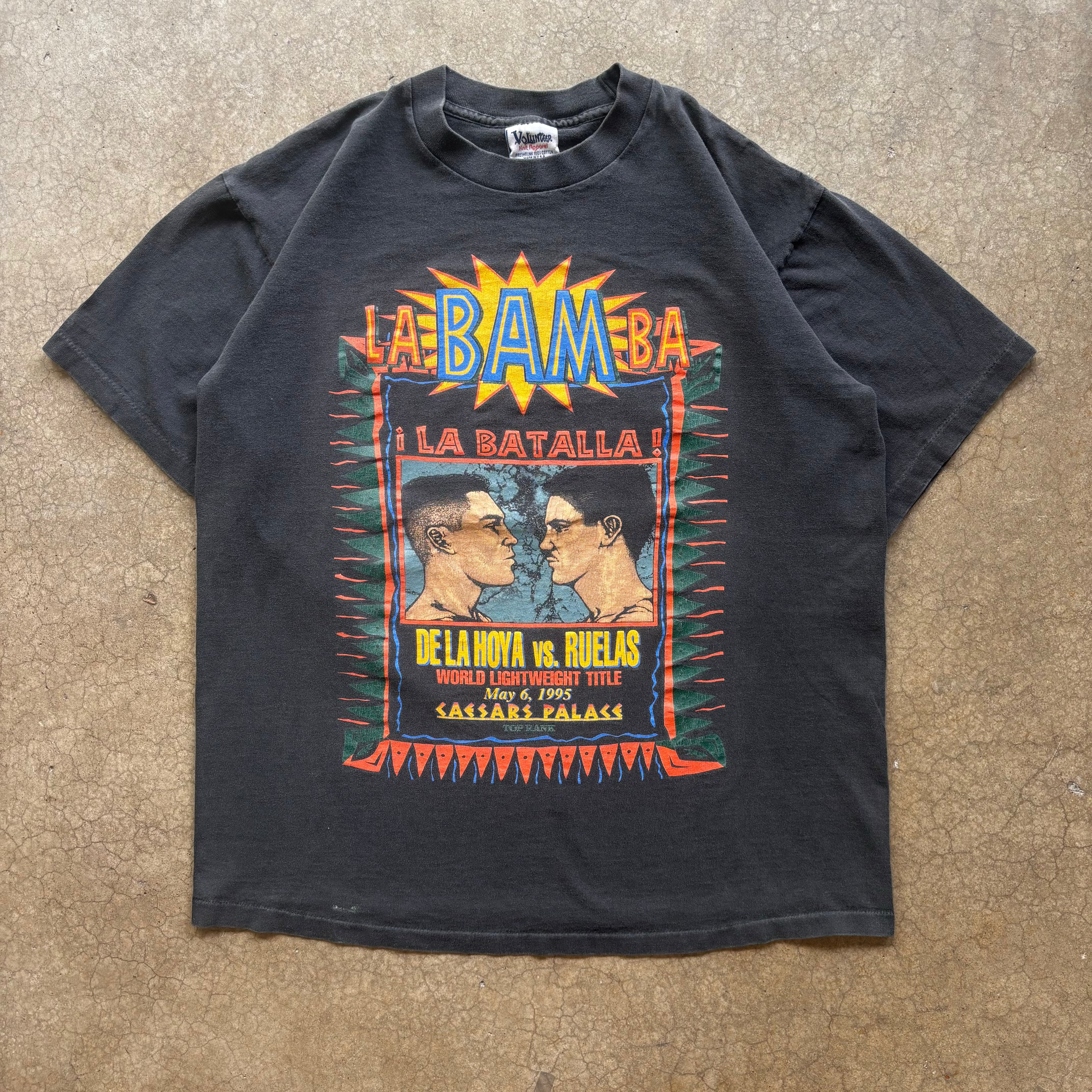 90s DE LA HOYA V RUELAS BOXING TEE - L
