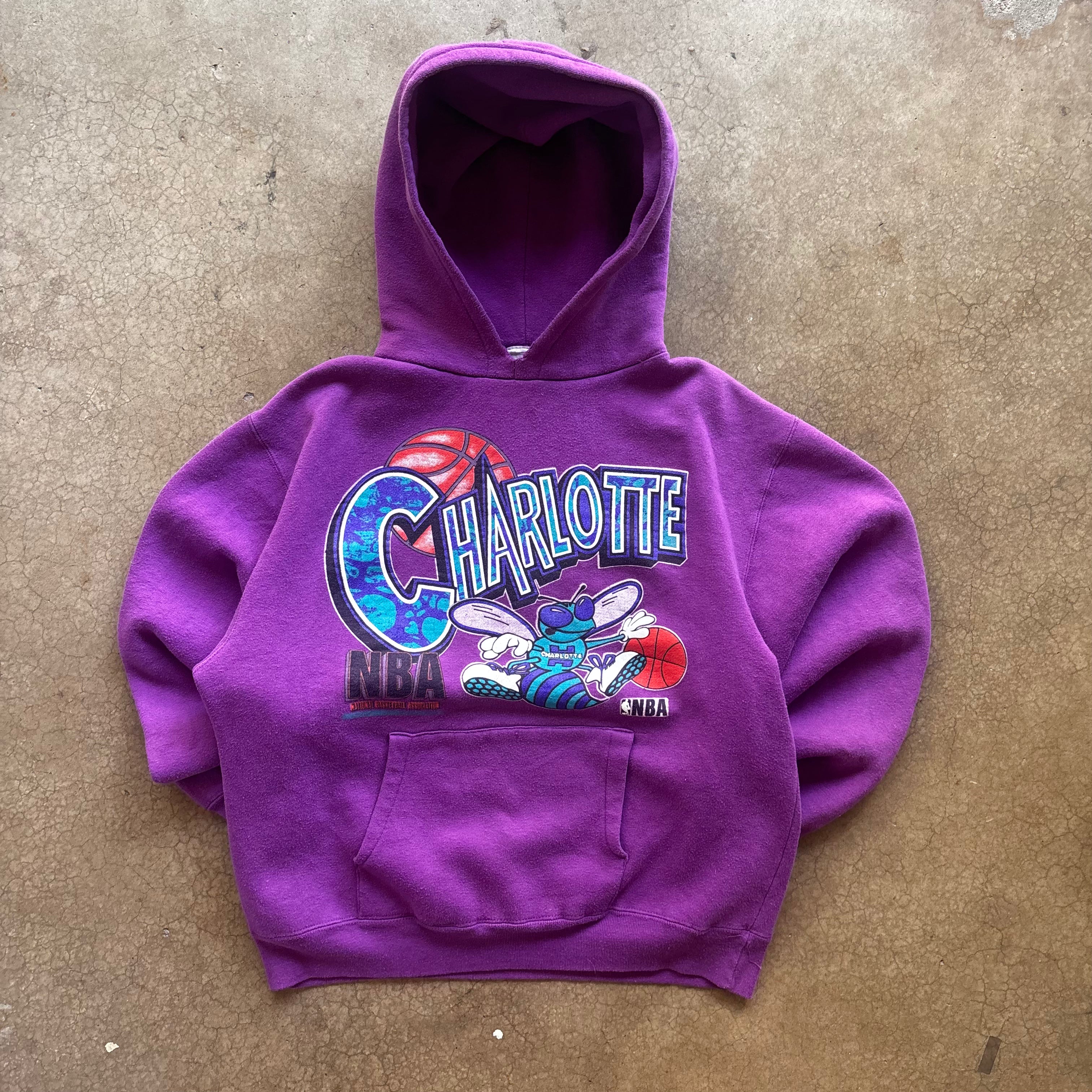 90s CHARLOTTE HORNETS HOODIE- M