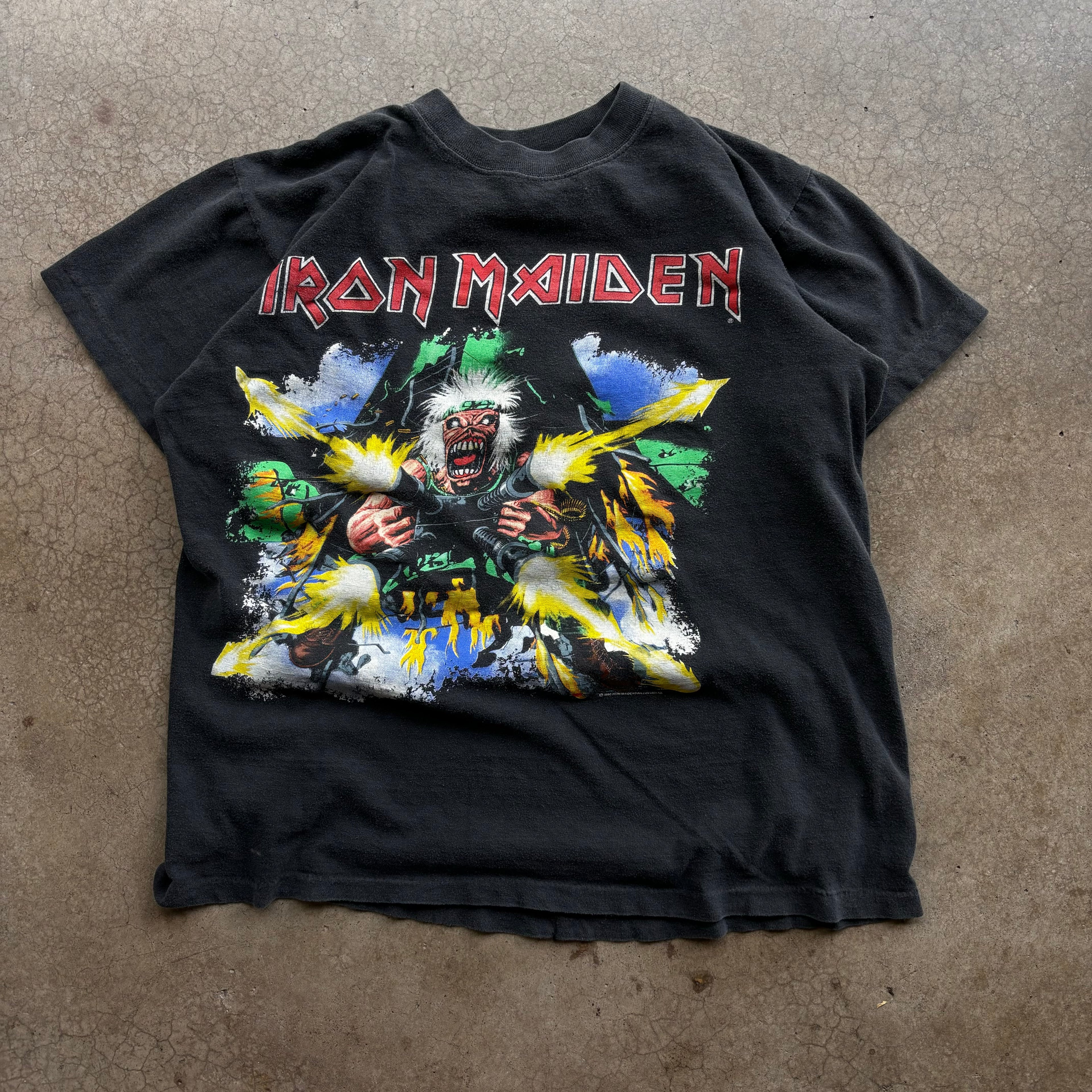 90s IRON MAIDEN TAILGUNNER TEE - L