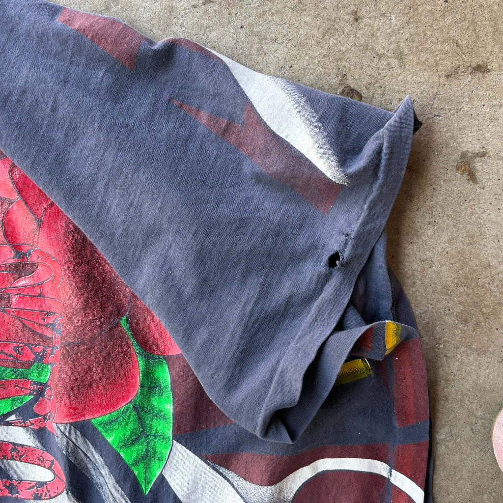 90s GUNS & ROSES AOP CUT OFF TEE - XL