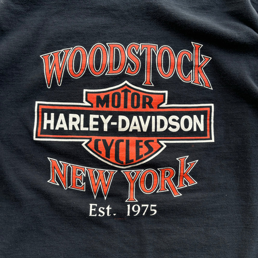 90s NEW YORK HARLEY FLAME TEE -