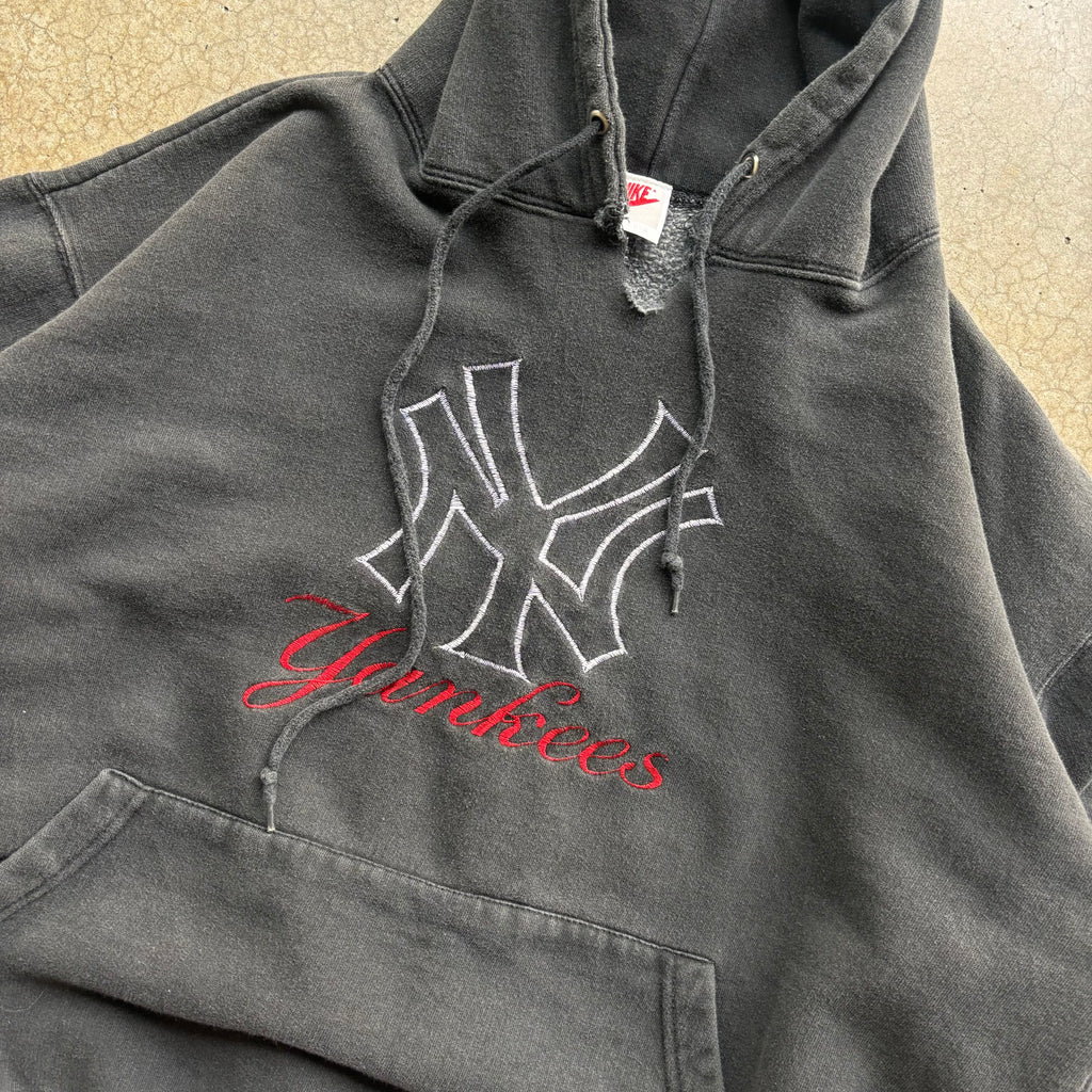 90s YANKEES NIKE BOOT HOODIE - L