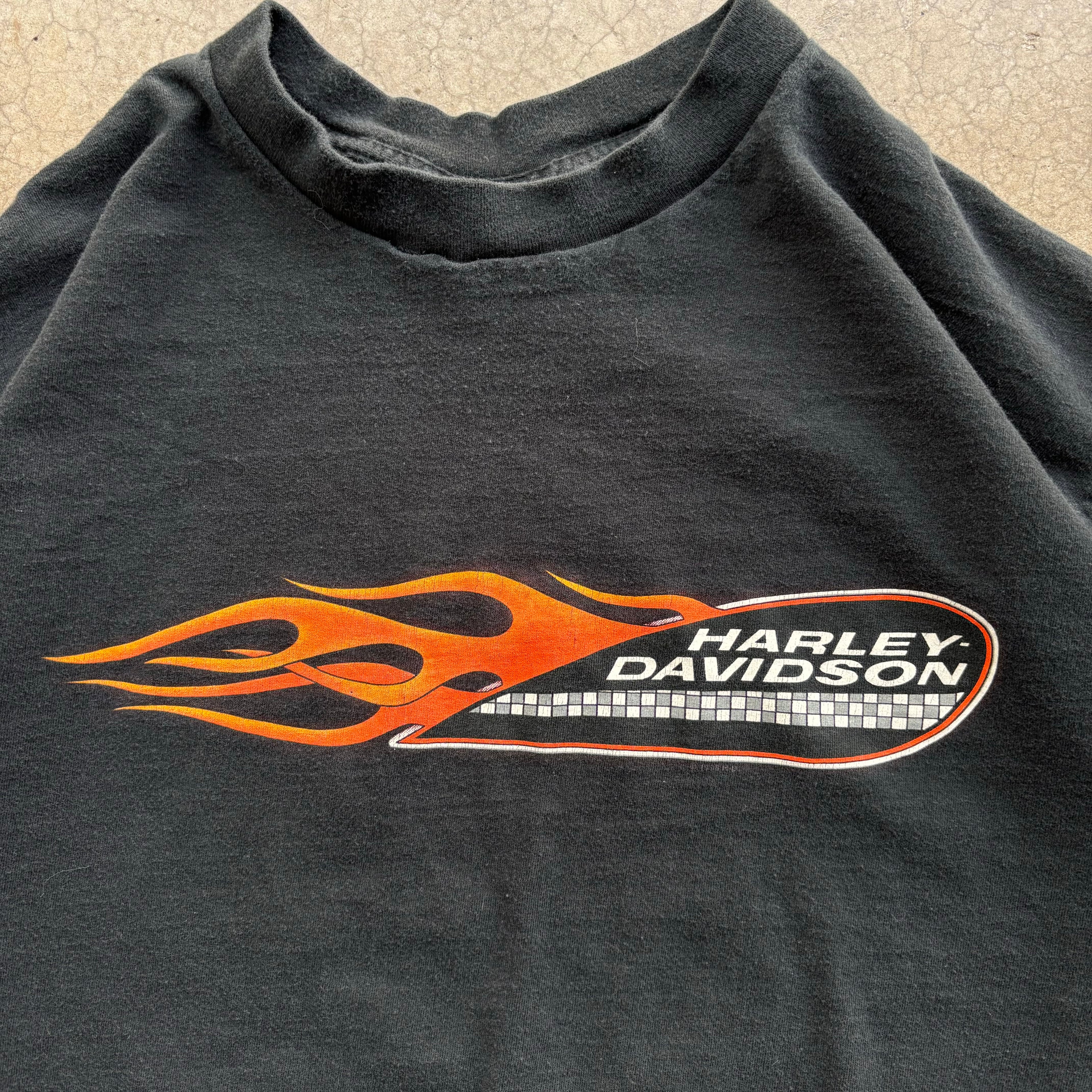 90s NEW YORK HARLEY FLAME TEE -