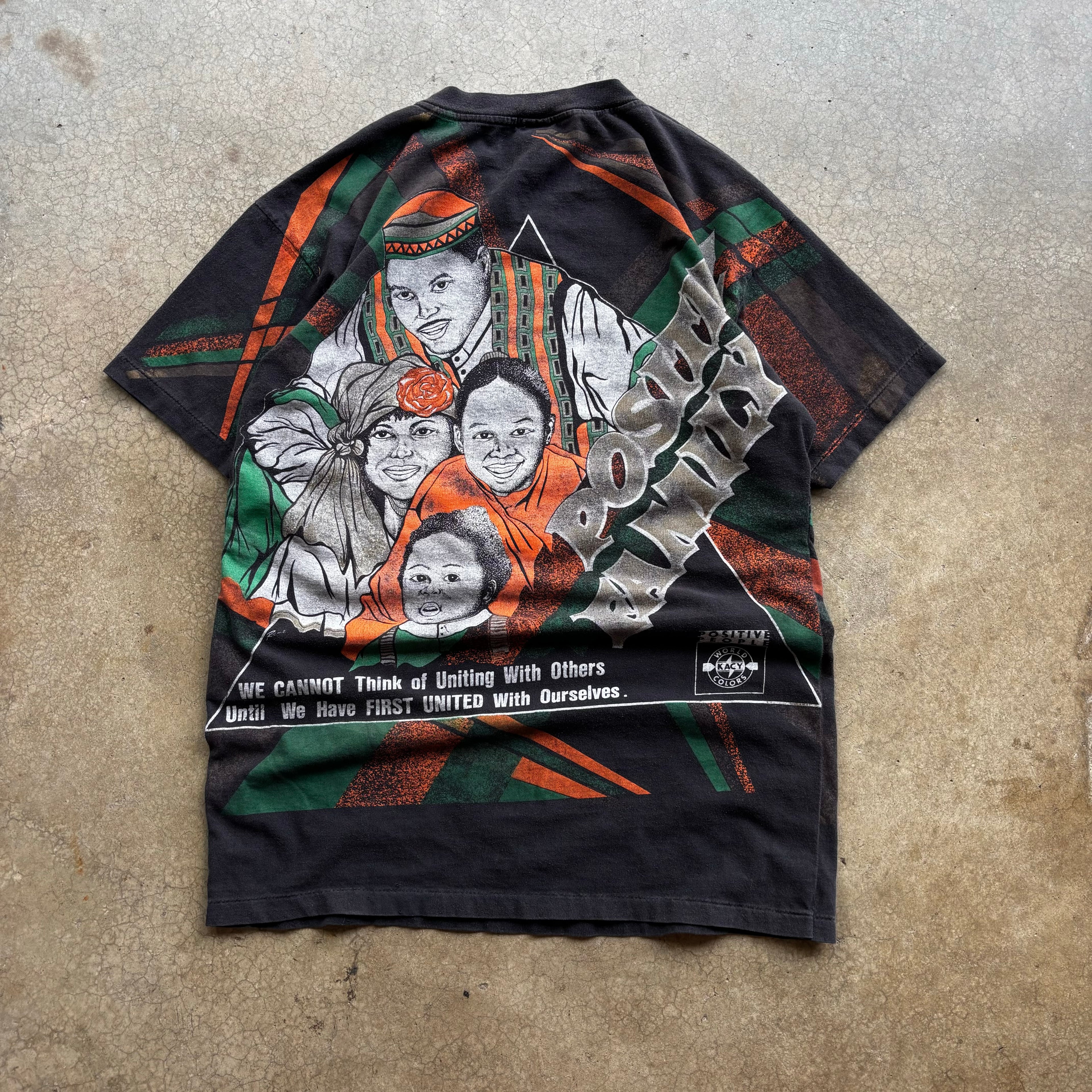 90s POSITIVE FAMILY AOP TEE - XXL