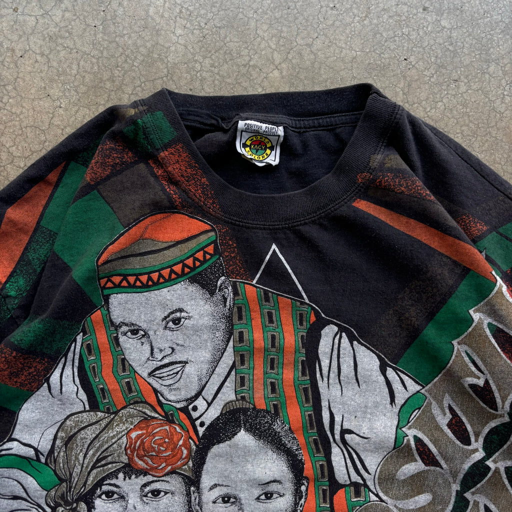 90s POSITIVE FAMILY AOP TEE - XXL