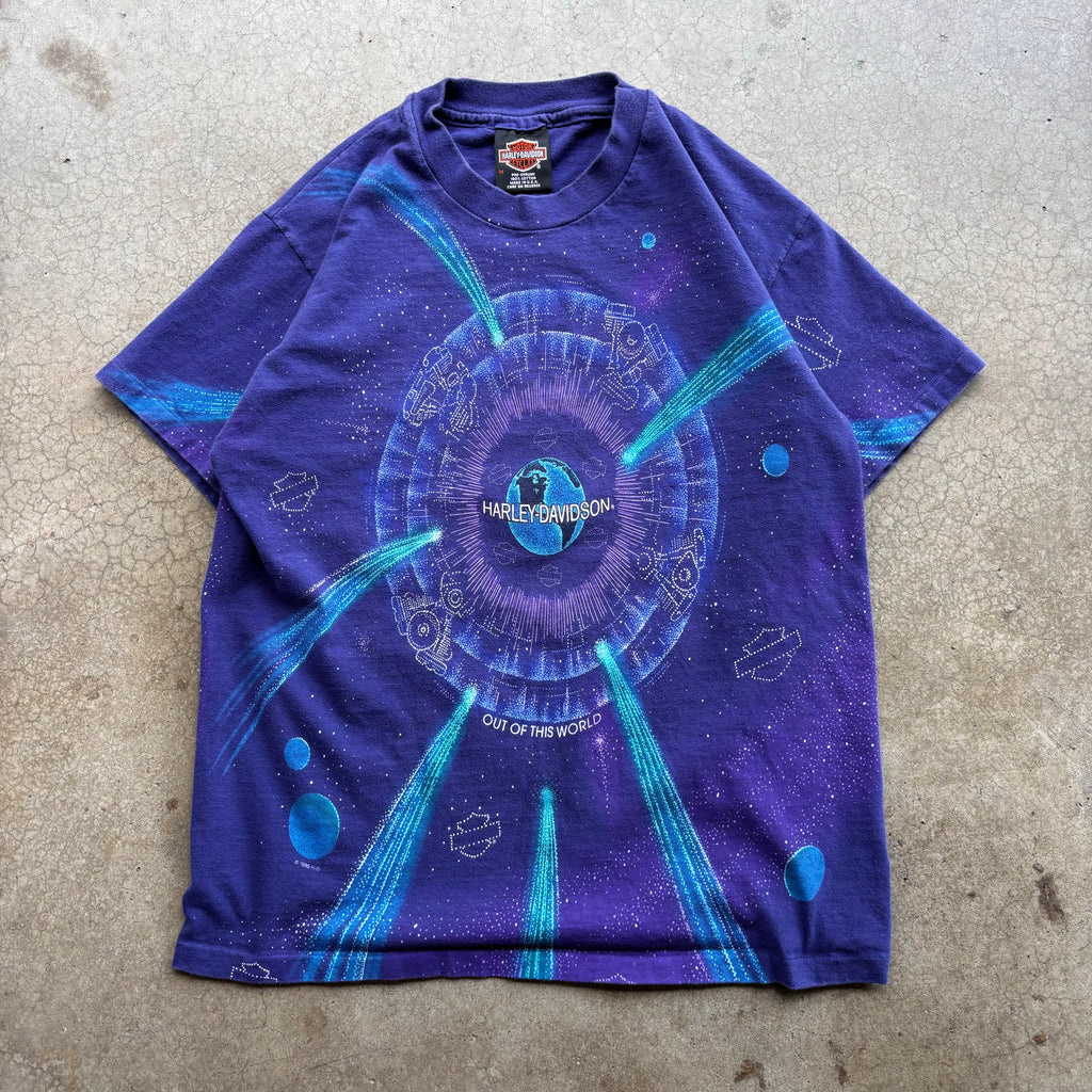 90s HARLEY DAVIDSON AOP TEE - M