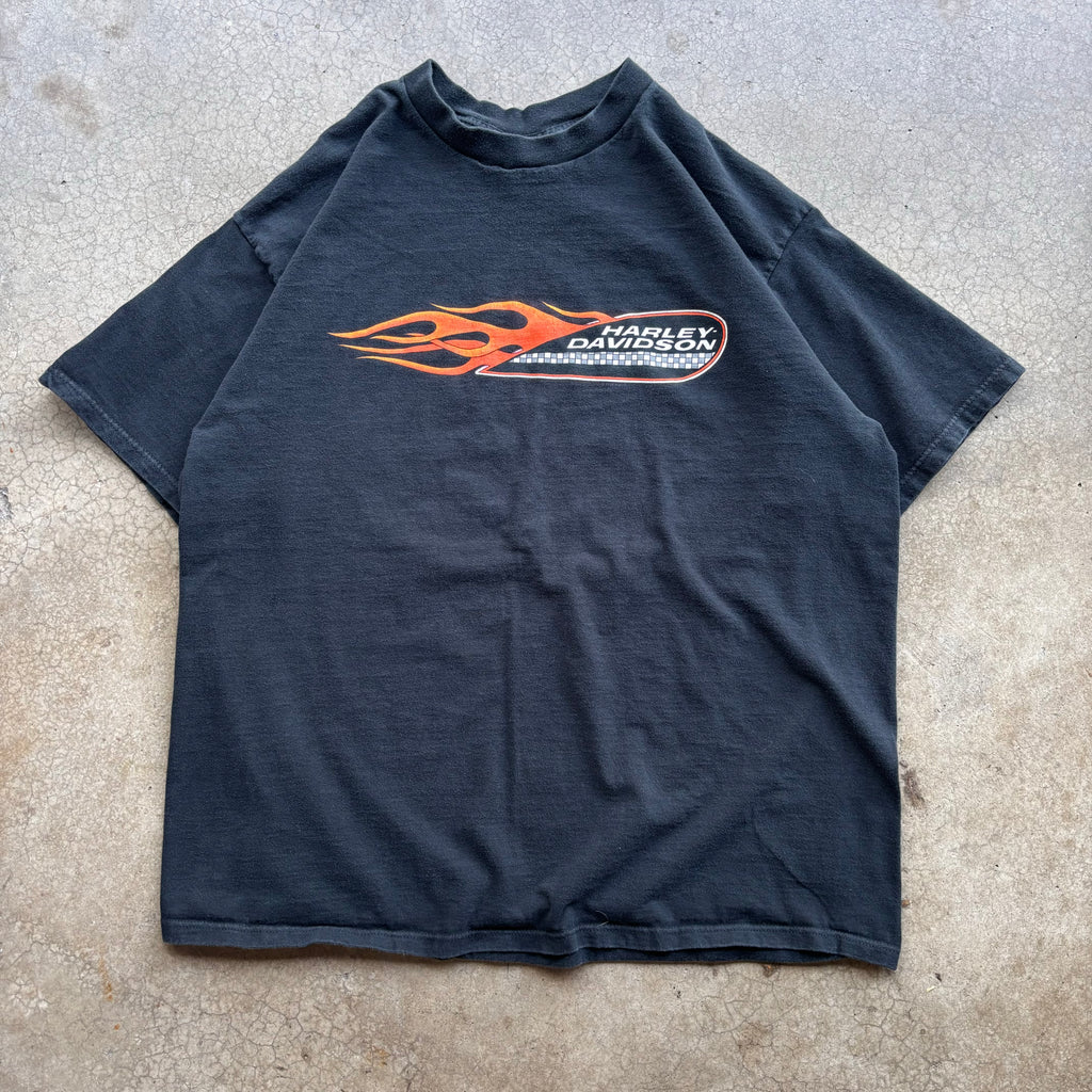90s NEW YORK HARLEY FLAME TEE -