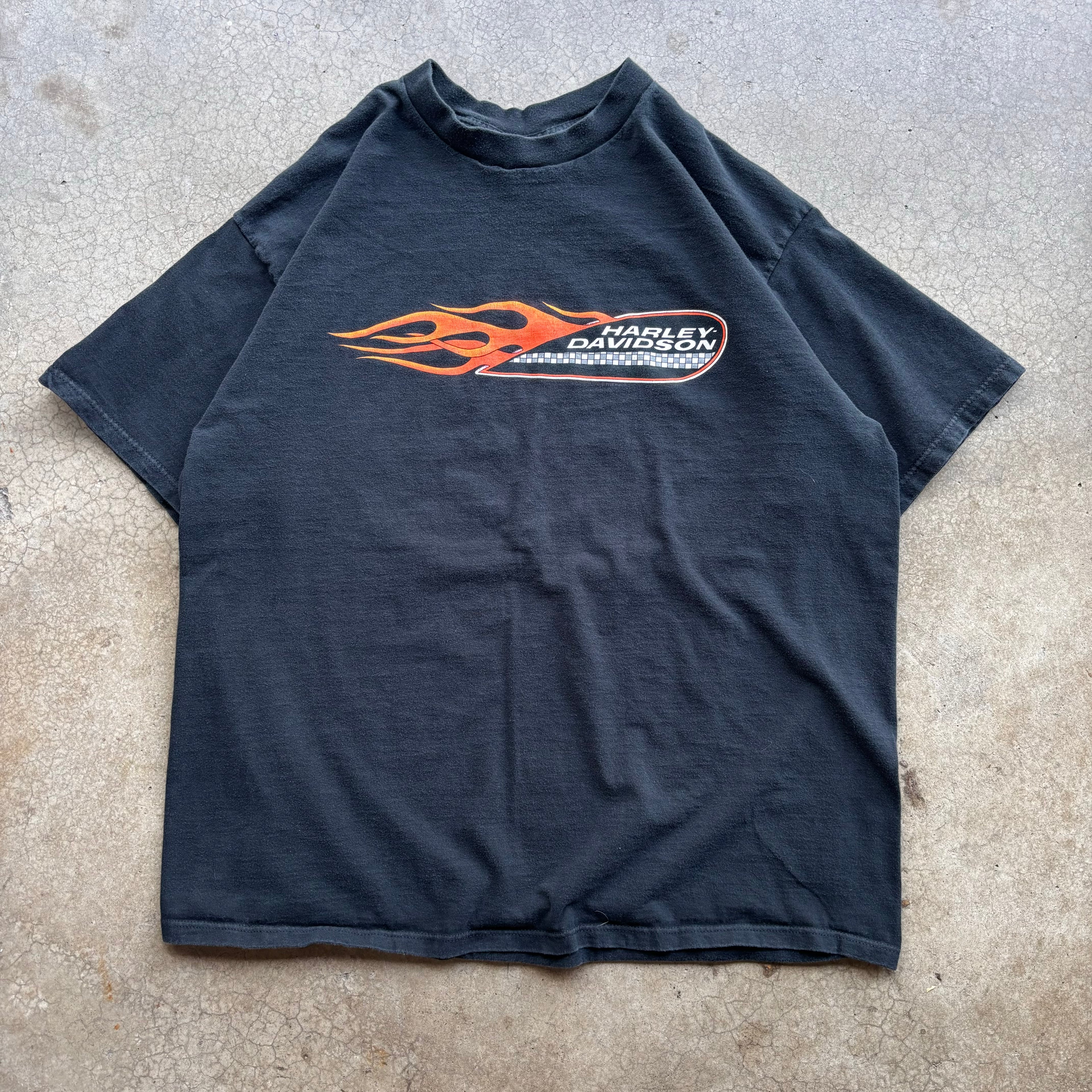 90s NEW YORK HARLEY FLAME TEE -