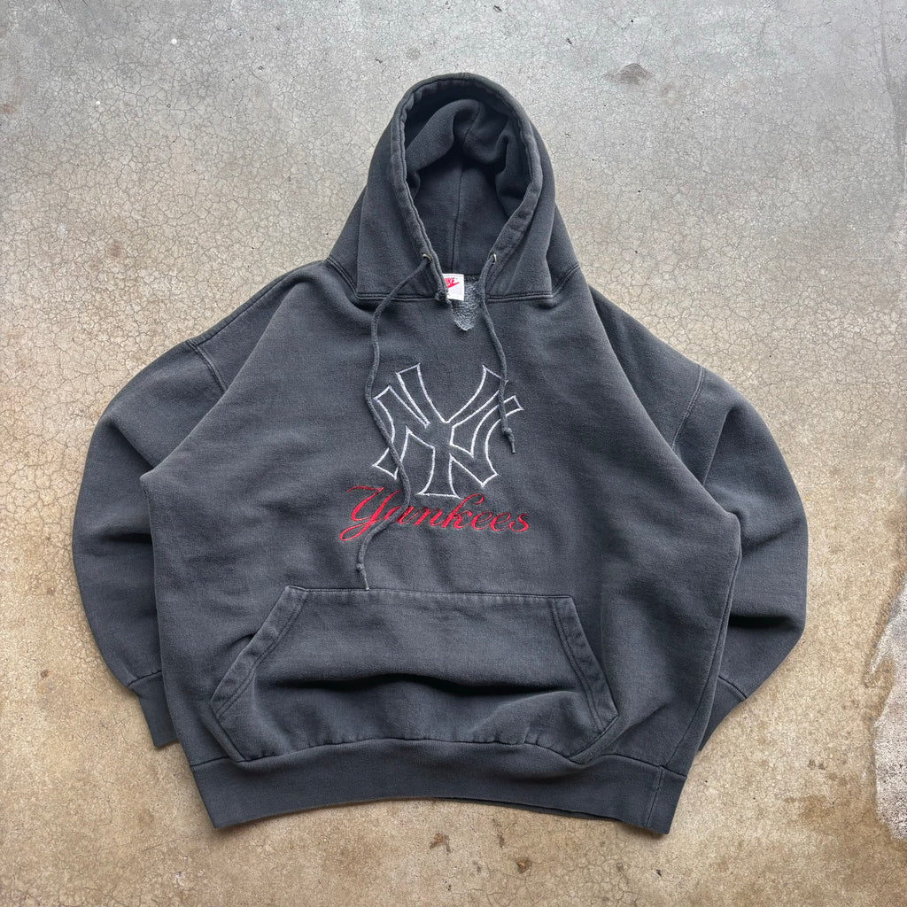 90s YANKEES NIKE BOOT HOODIE - L