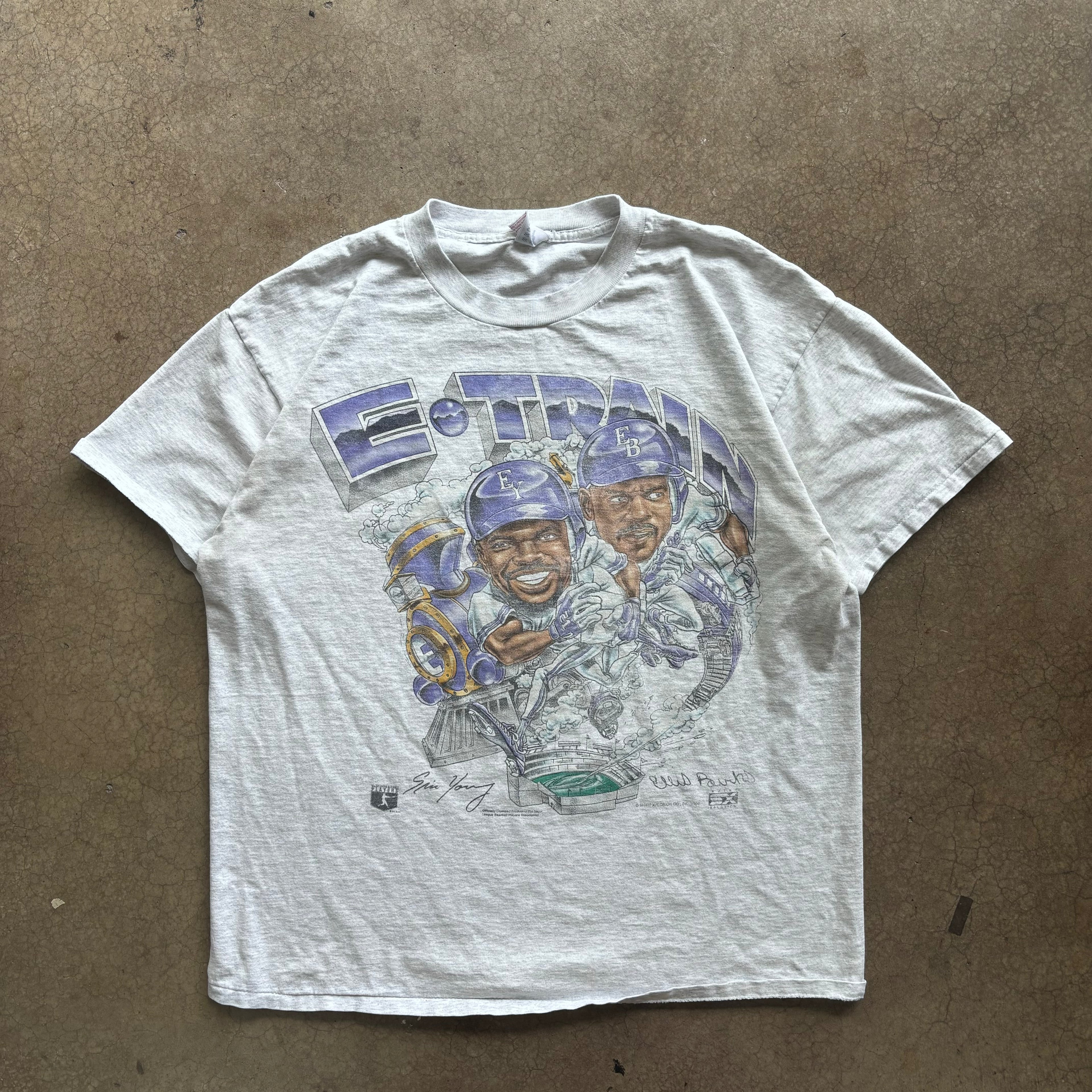 90s E- TRAIN CARICATURE TEE - XL