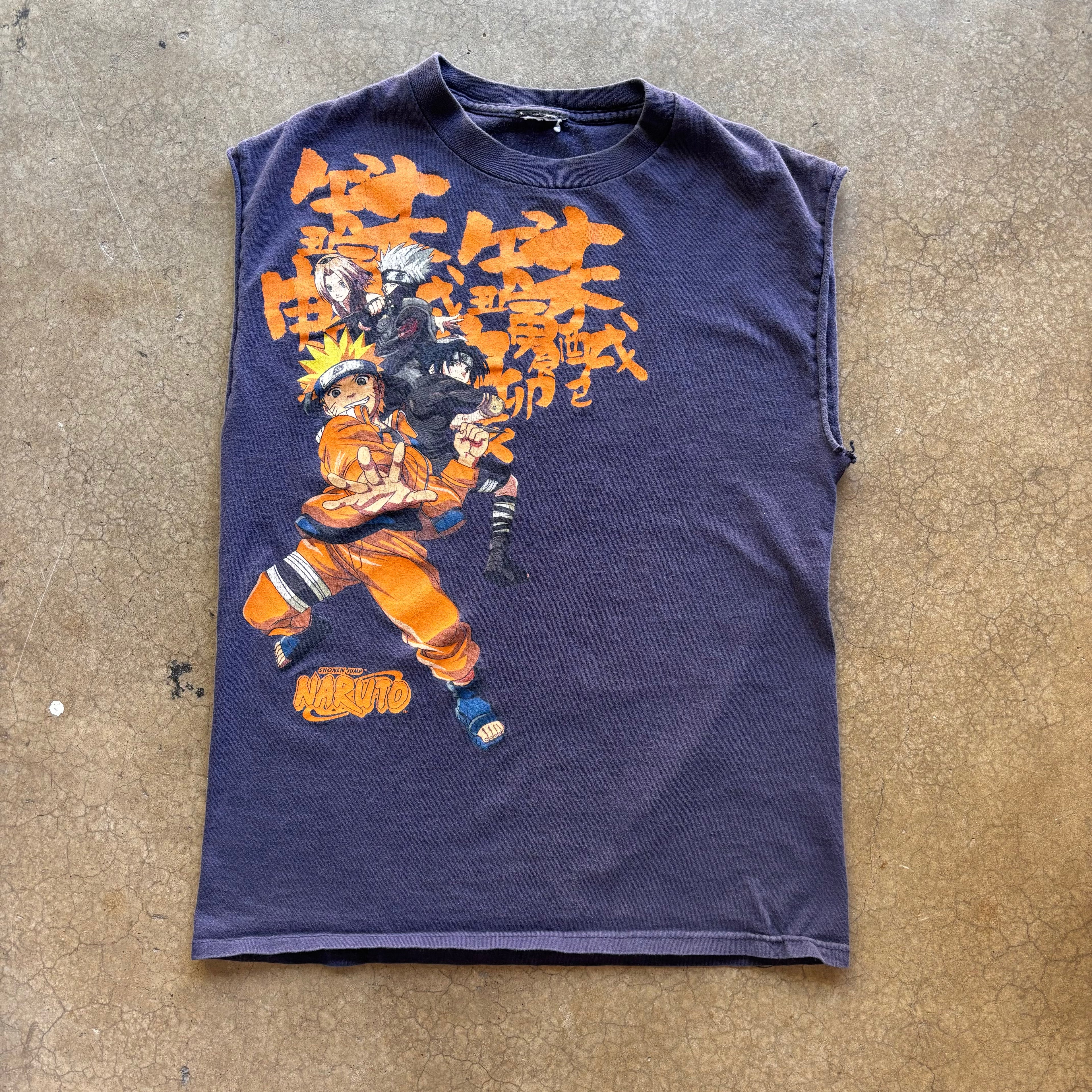 00s NARUTO CUT OFF TEE - M