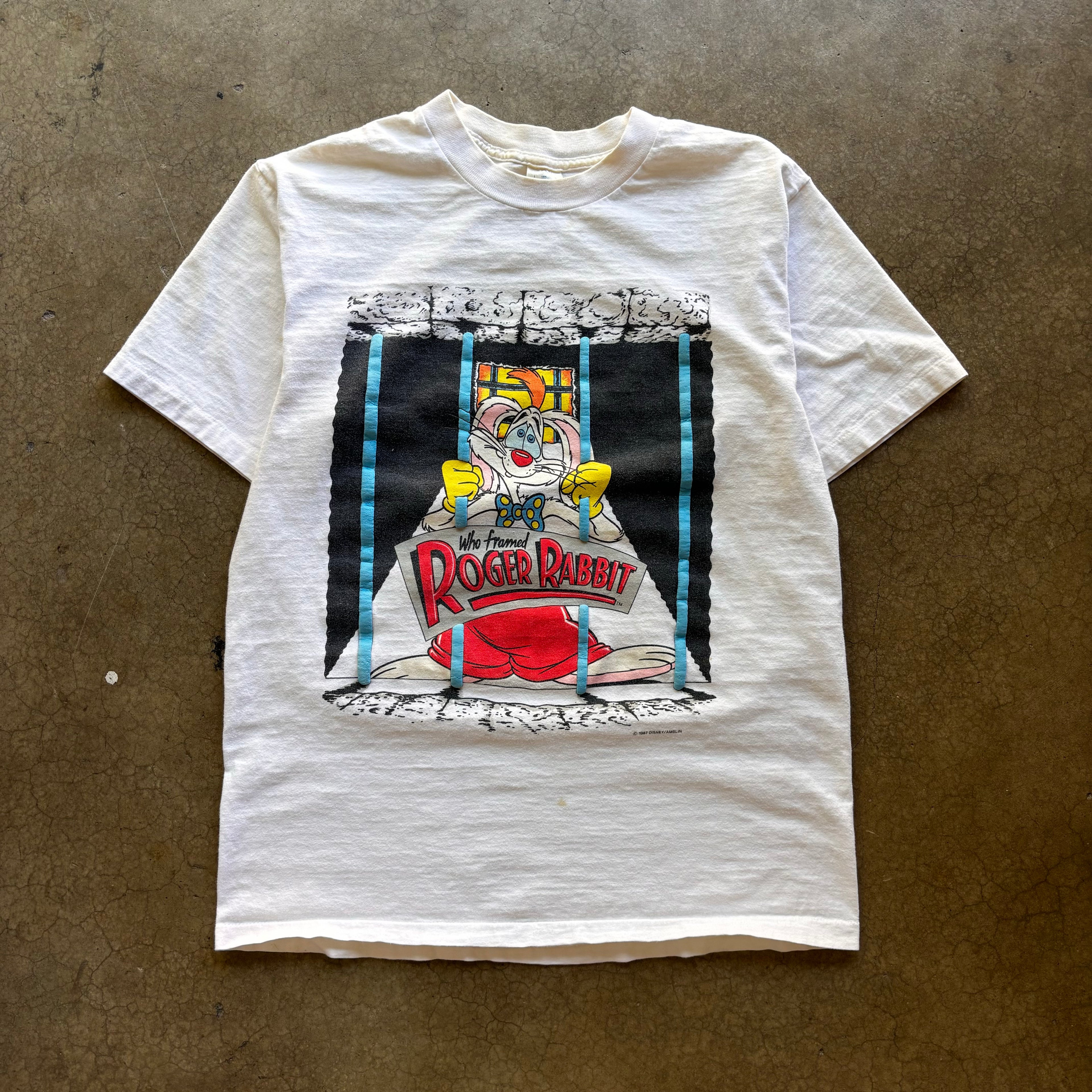90s WHO KILLED RODGER RABBIT TEE - L