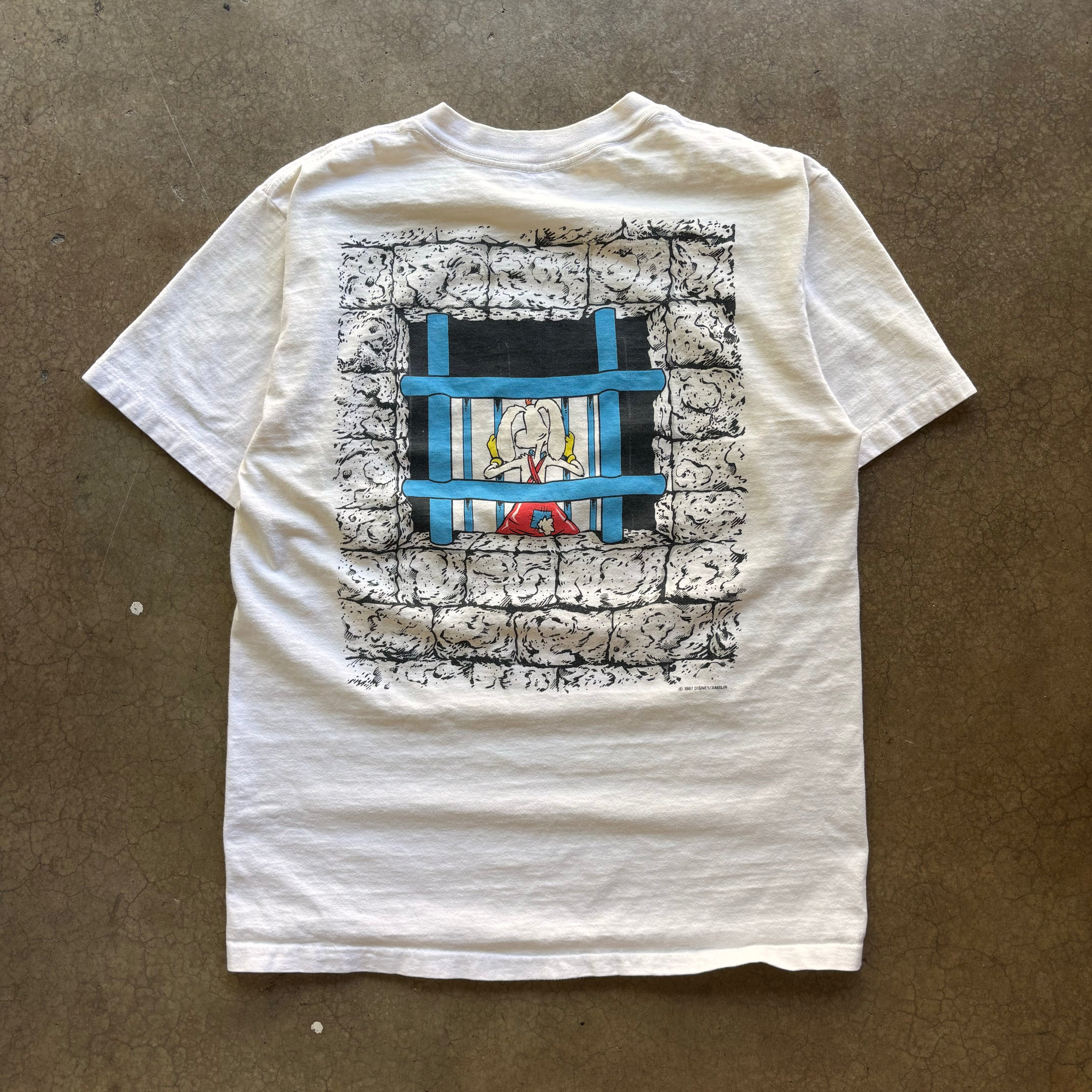 90s WHO KILLED RODGER RABBIT TEE - L