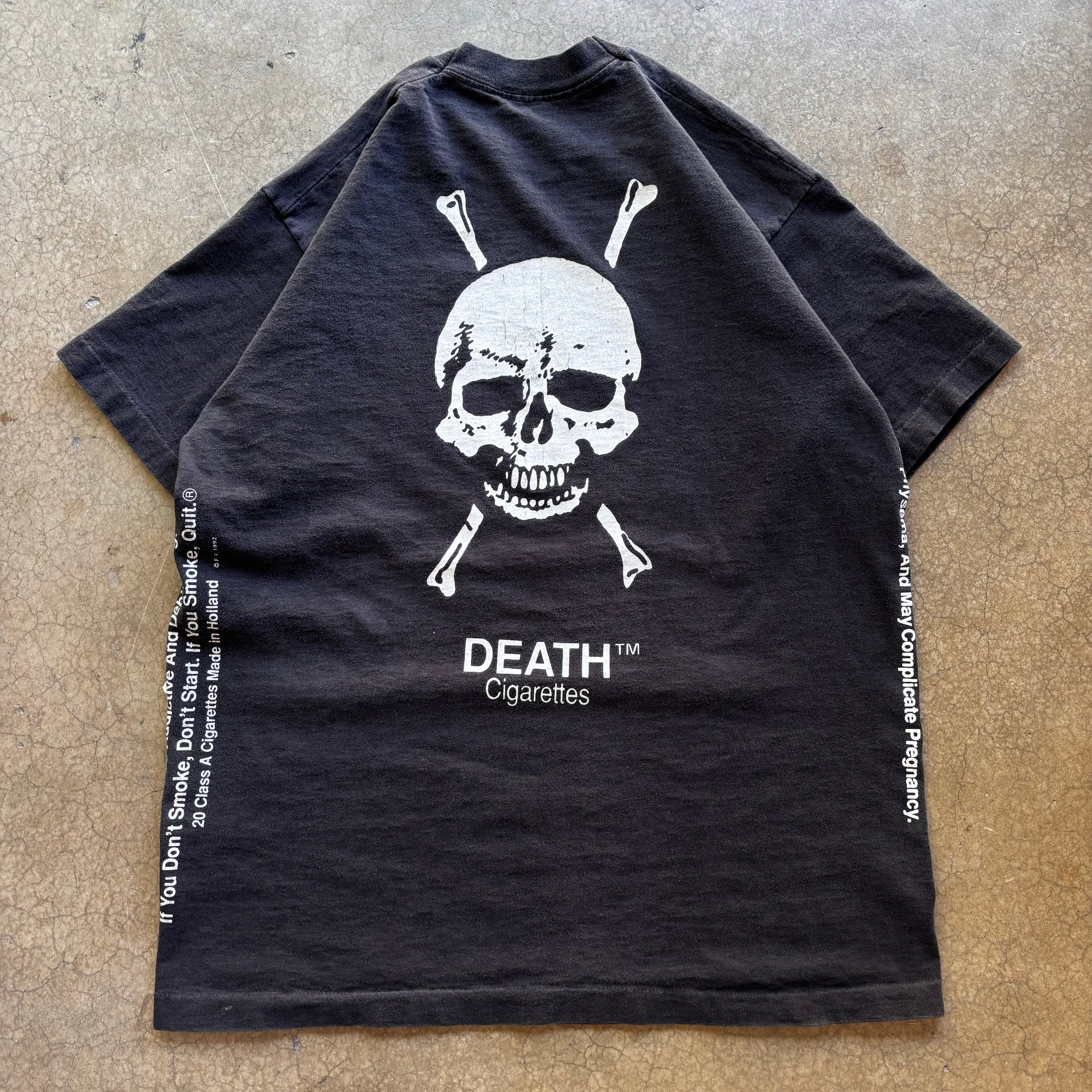 90s CIGARETTES DEATH FASHION VICTIM TEE - L