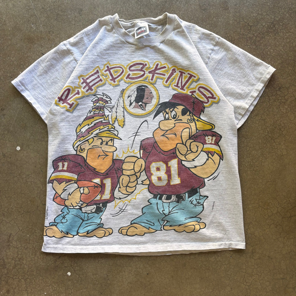 90s REDSKINS FLINTSTONES TEE - M