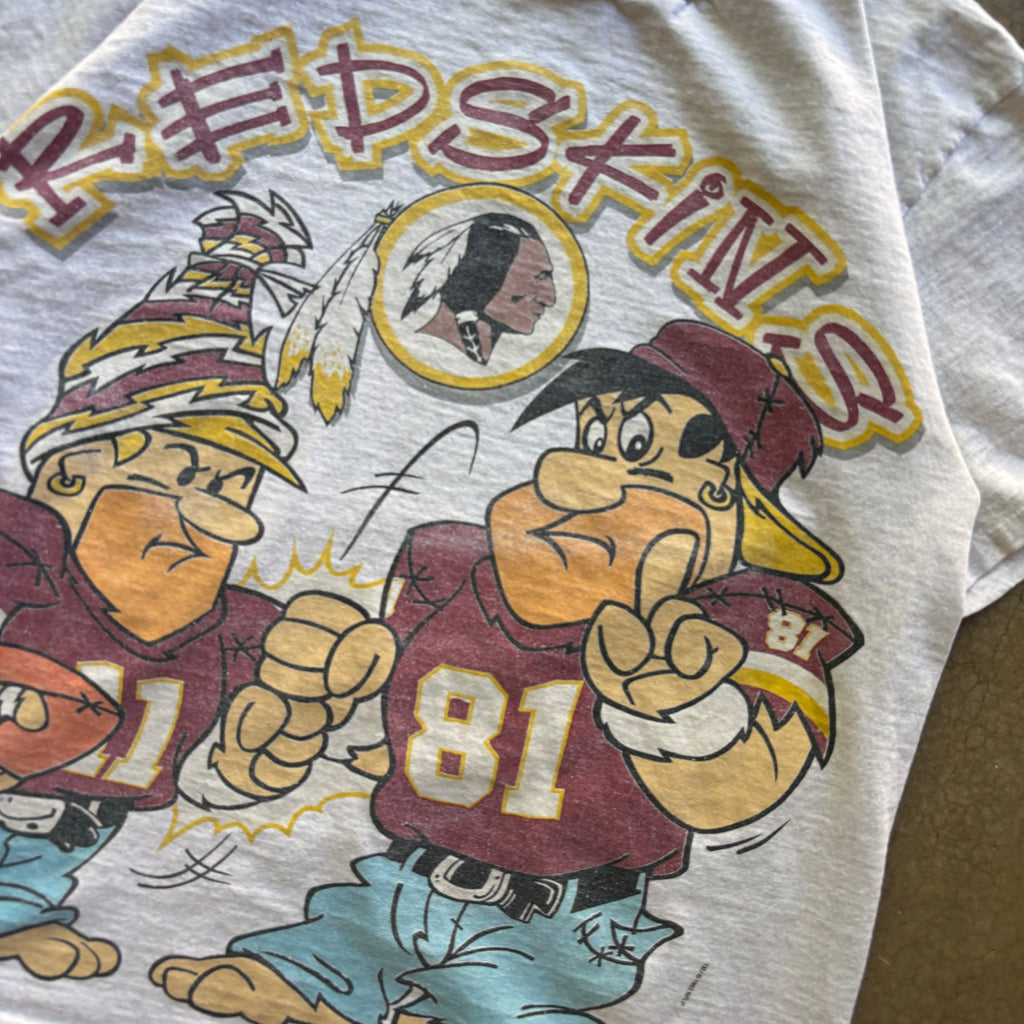 90s REDSKINS FLINTSTONES TEE - M