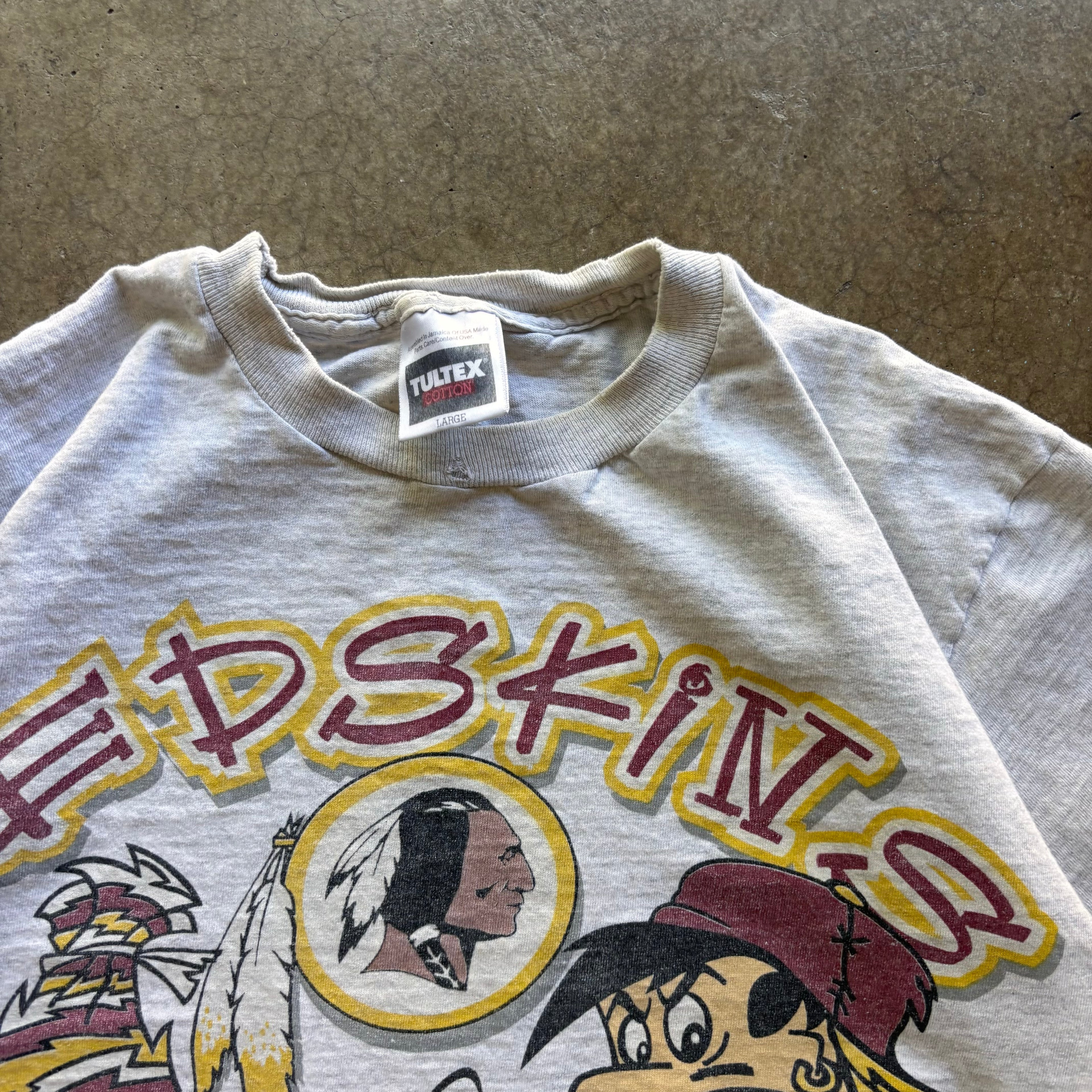 90s REDSKINS FLINTSTONES TEE - M