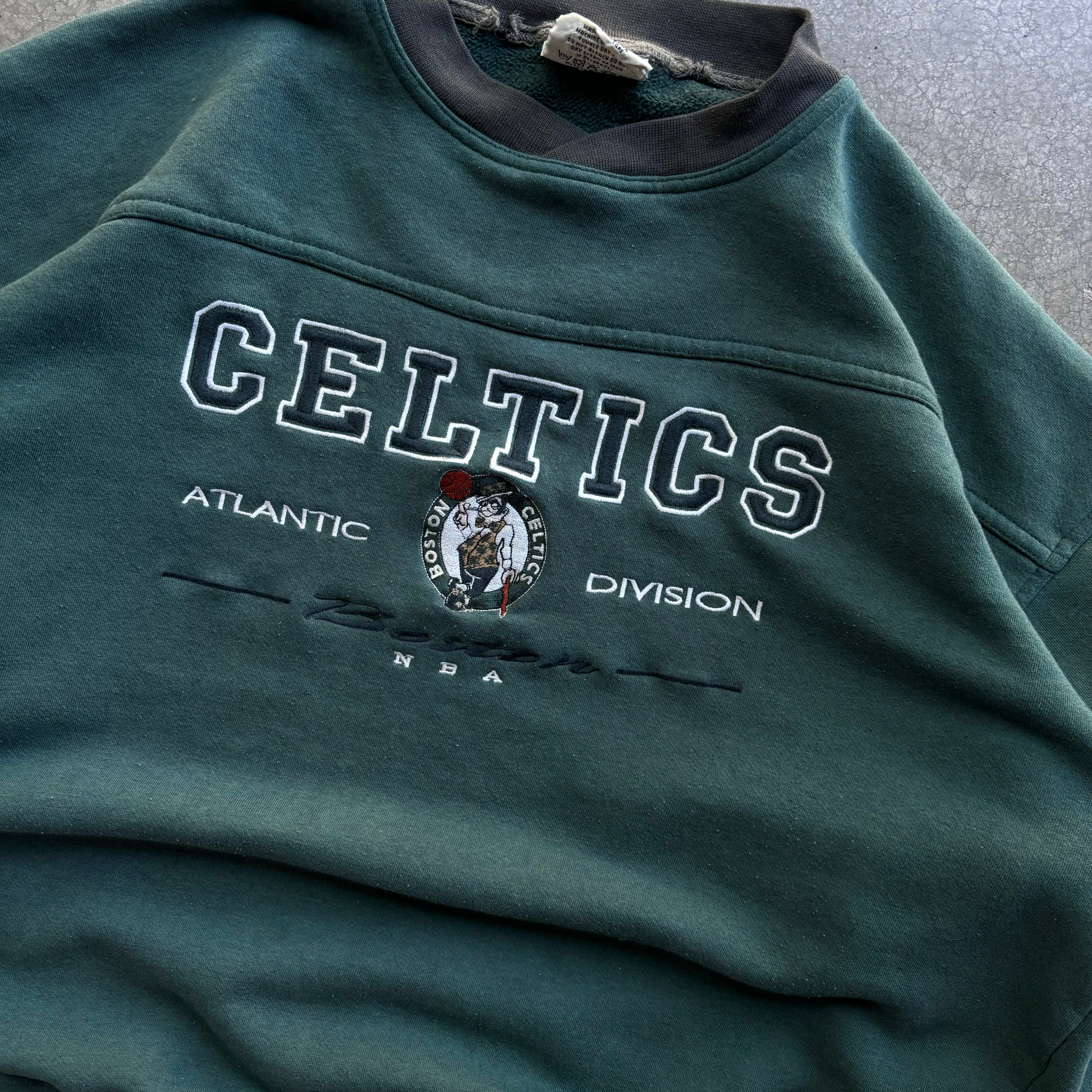 90s GREEN BOSTON CELTICS CREW - XL