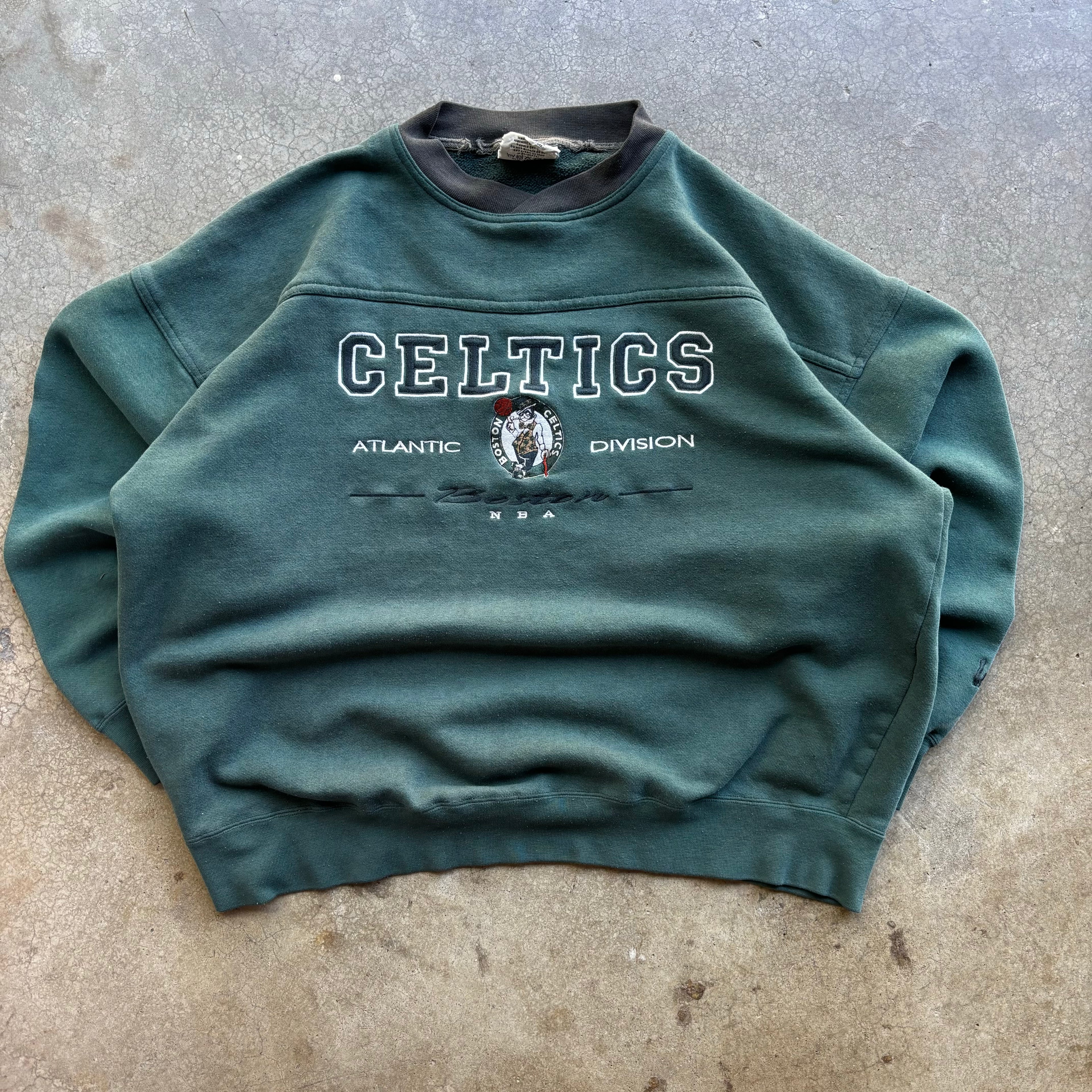 90s GREEN BOSTON CELTICS CREW - XL