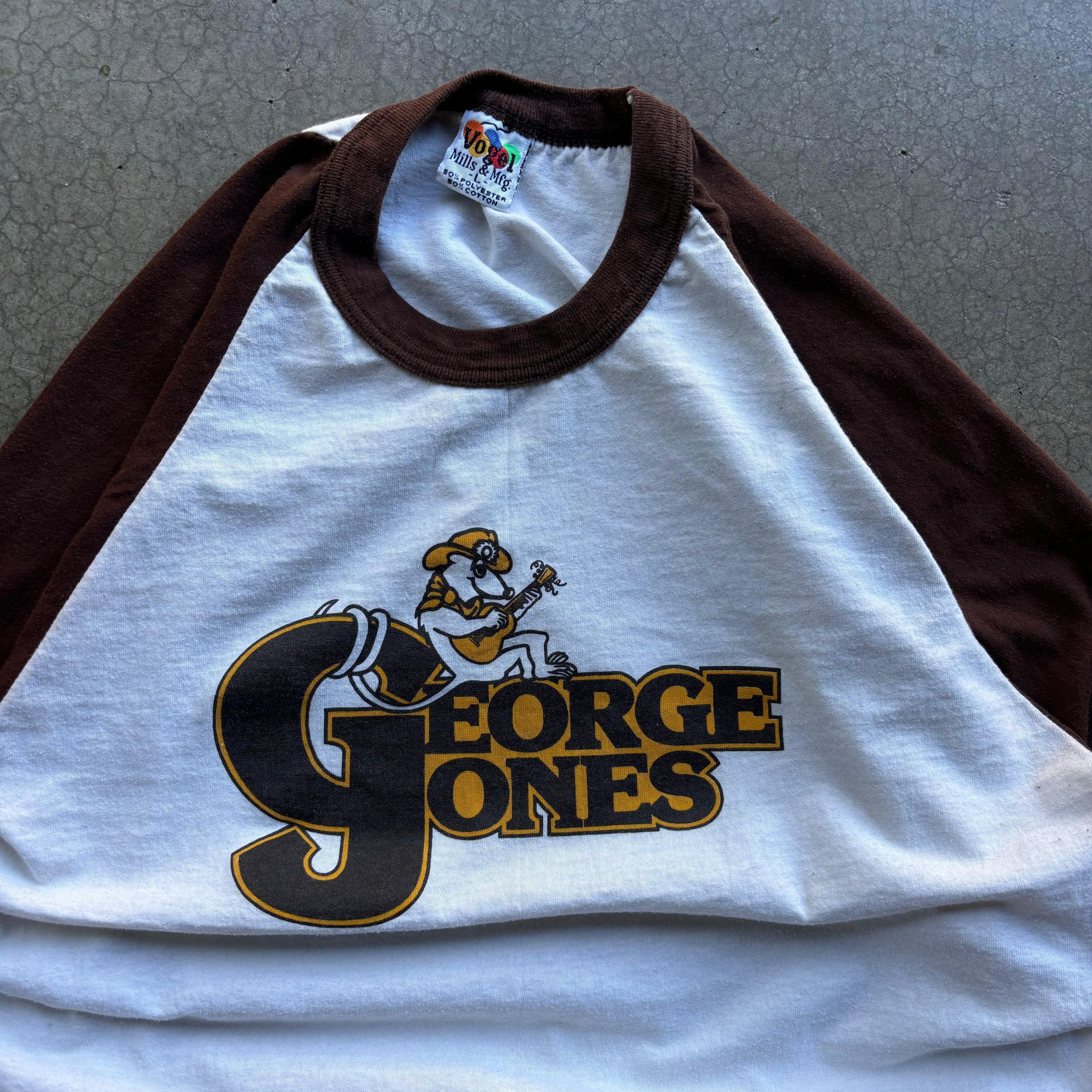 80s GEORGE JONES RAGLAN - L