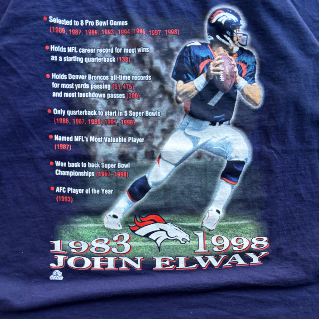 90s JOHN ELWAY BRONCOS TEE - L