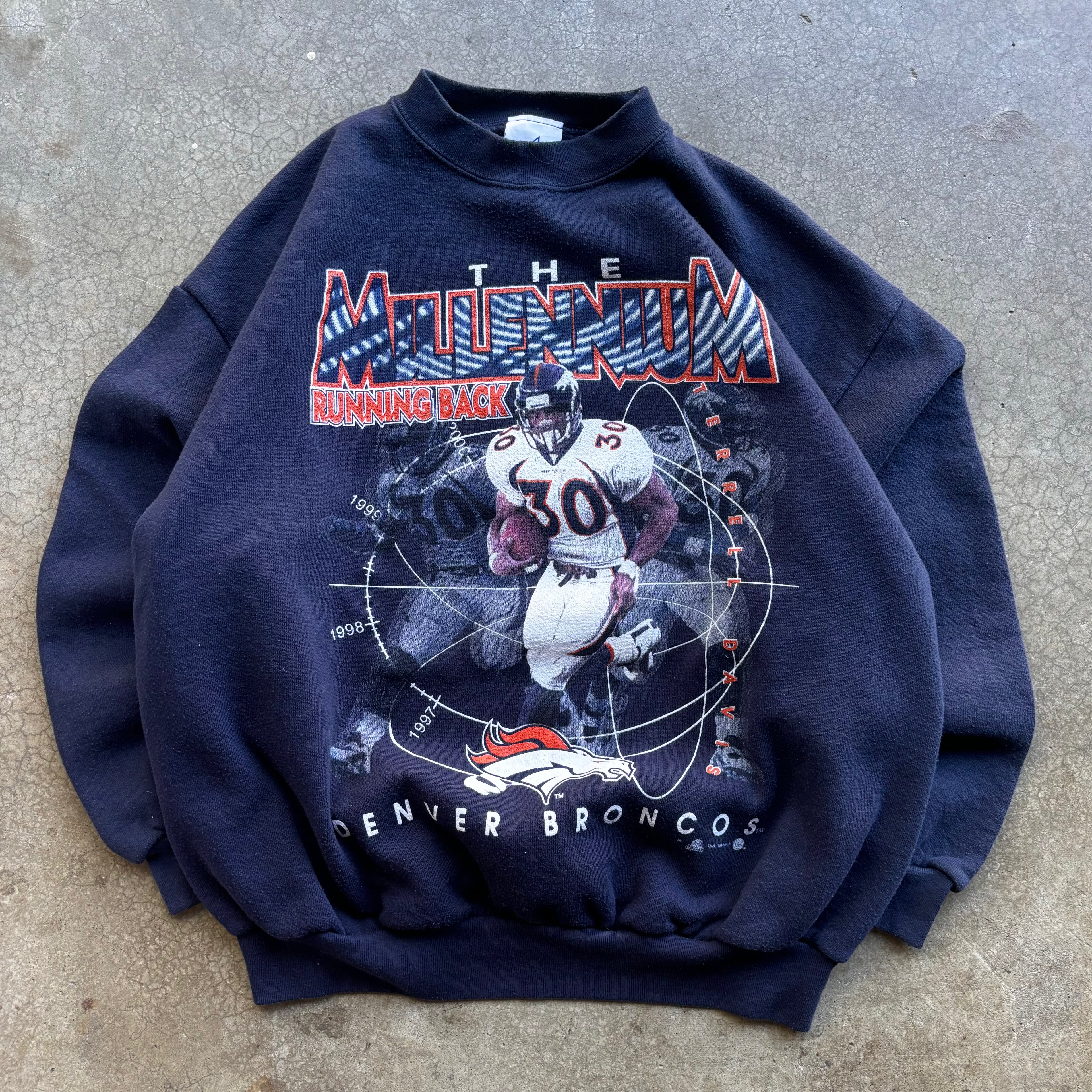 90s TERREL DAVIS CREWNECK - L