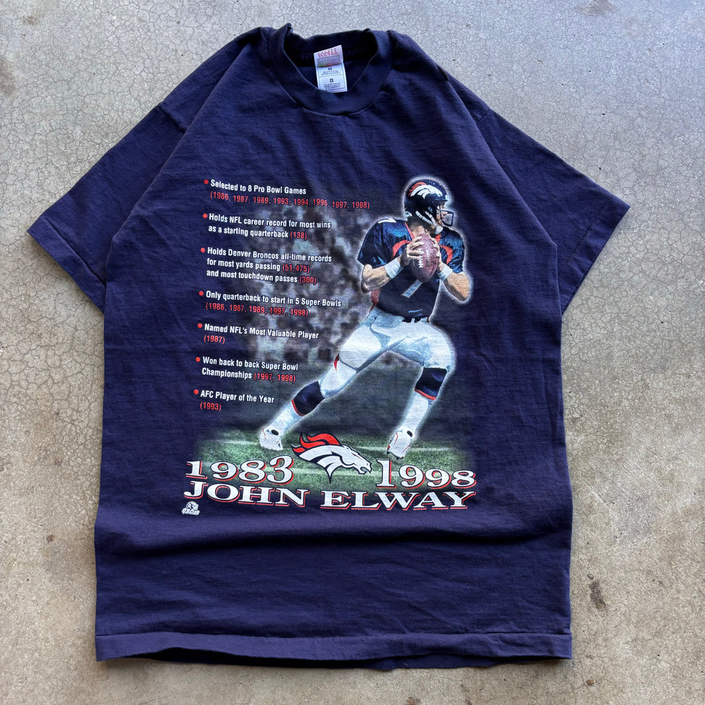 90s JOHN ELWAY BRONCOS TEE - L