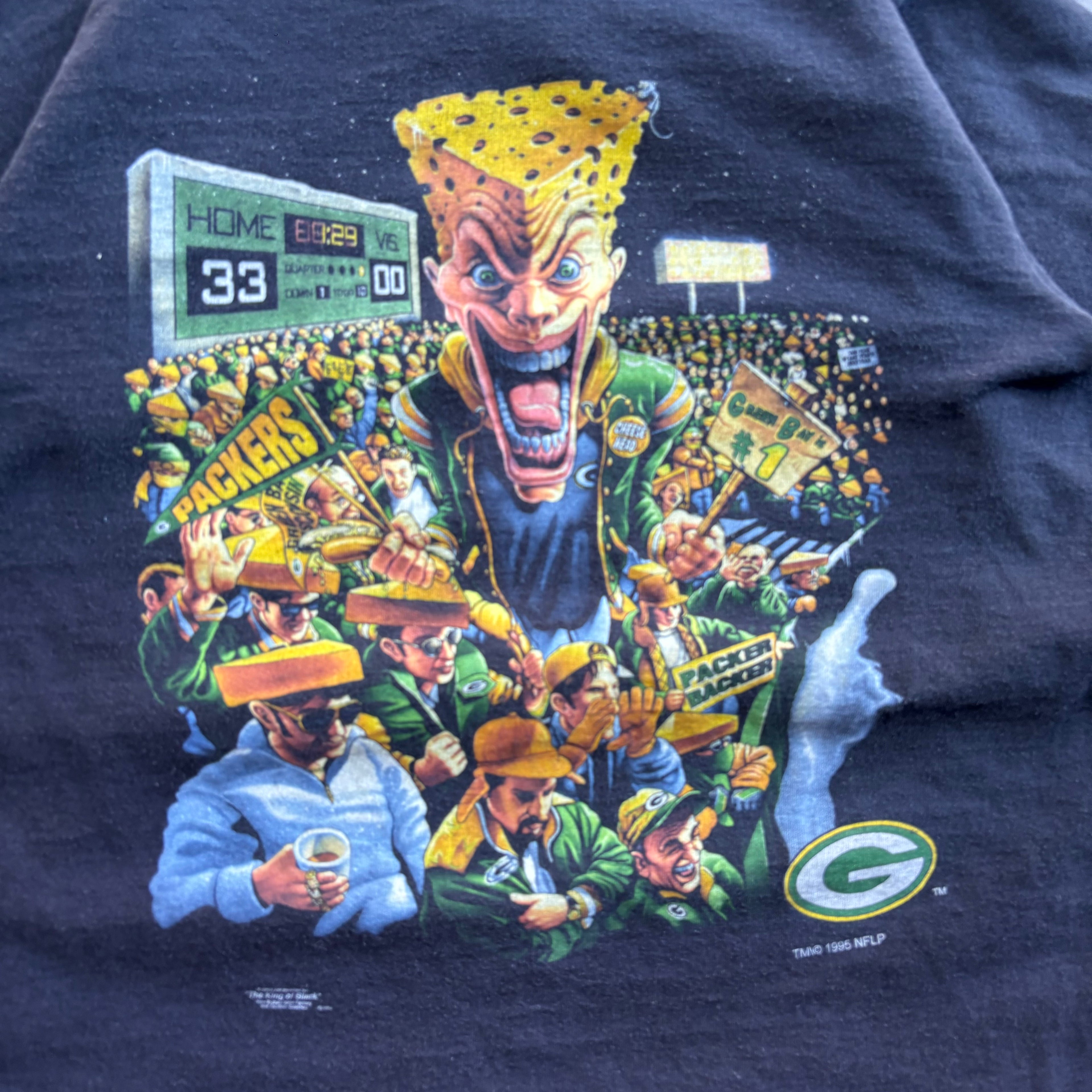 90s GREEN BAY CHEESEHEADS TEE - M