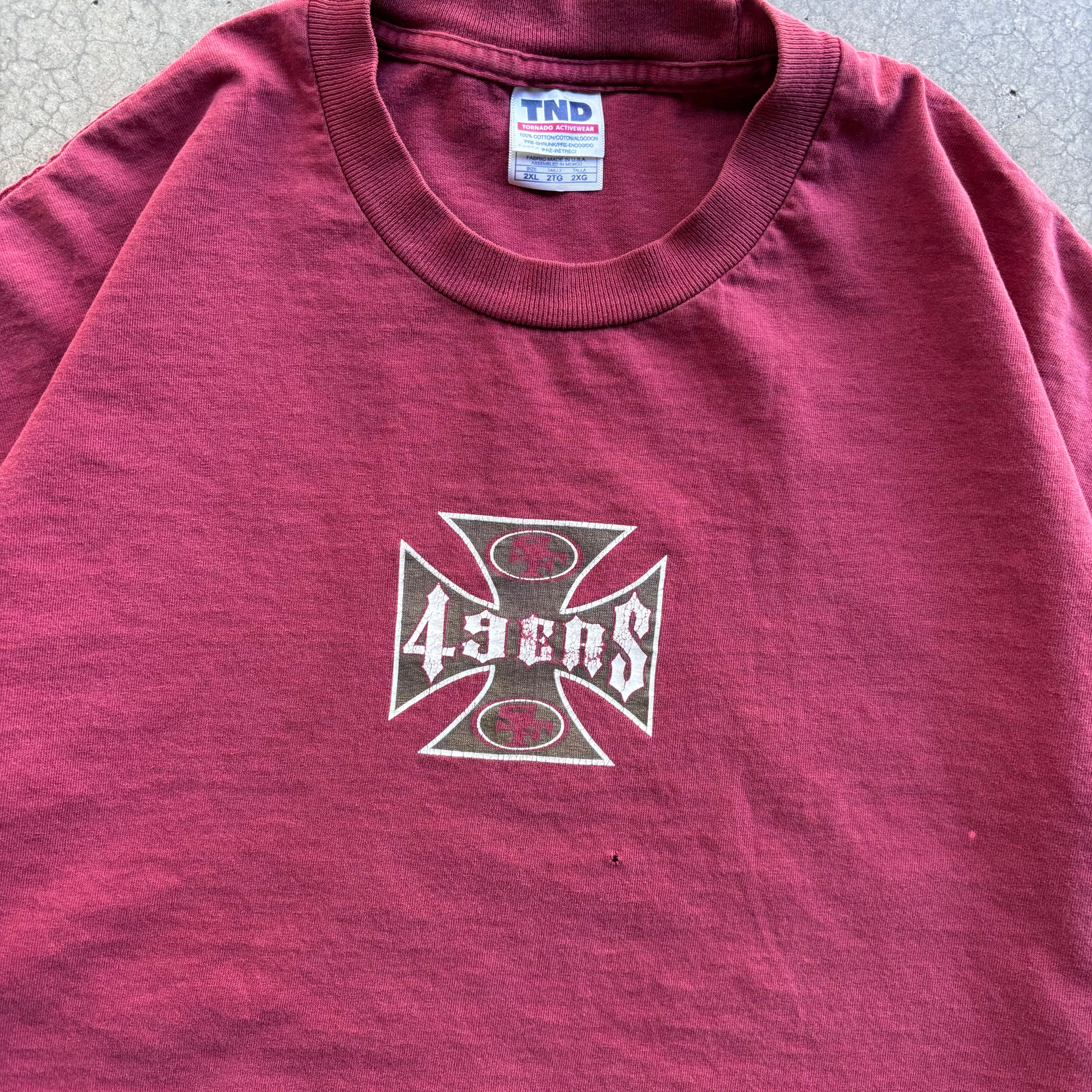 00s 49ERS CROSS TEE - XXL