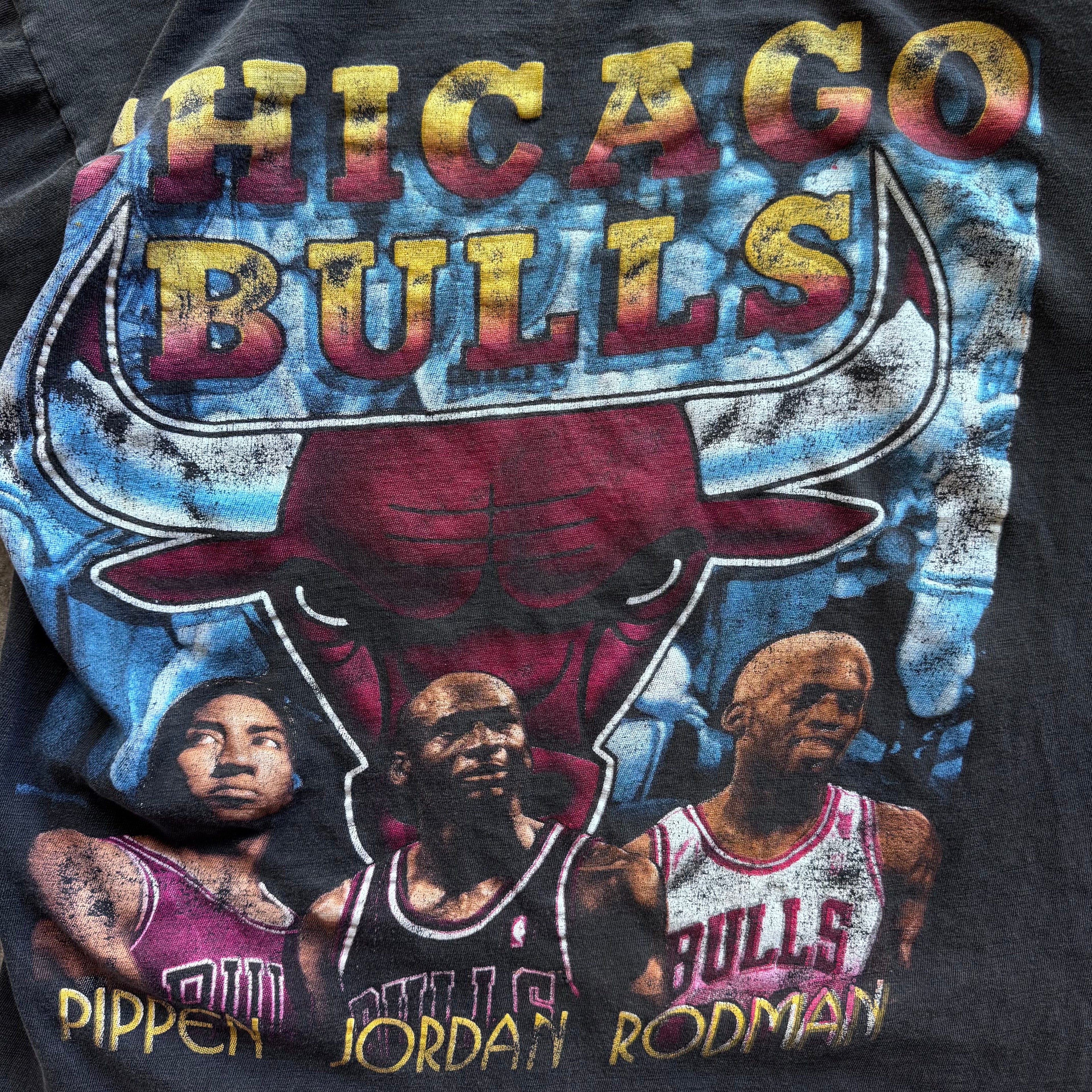 90s CHICAGO BULLS RAP TEE - XL