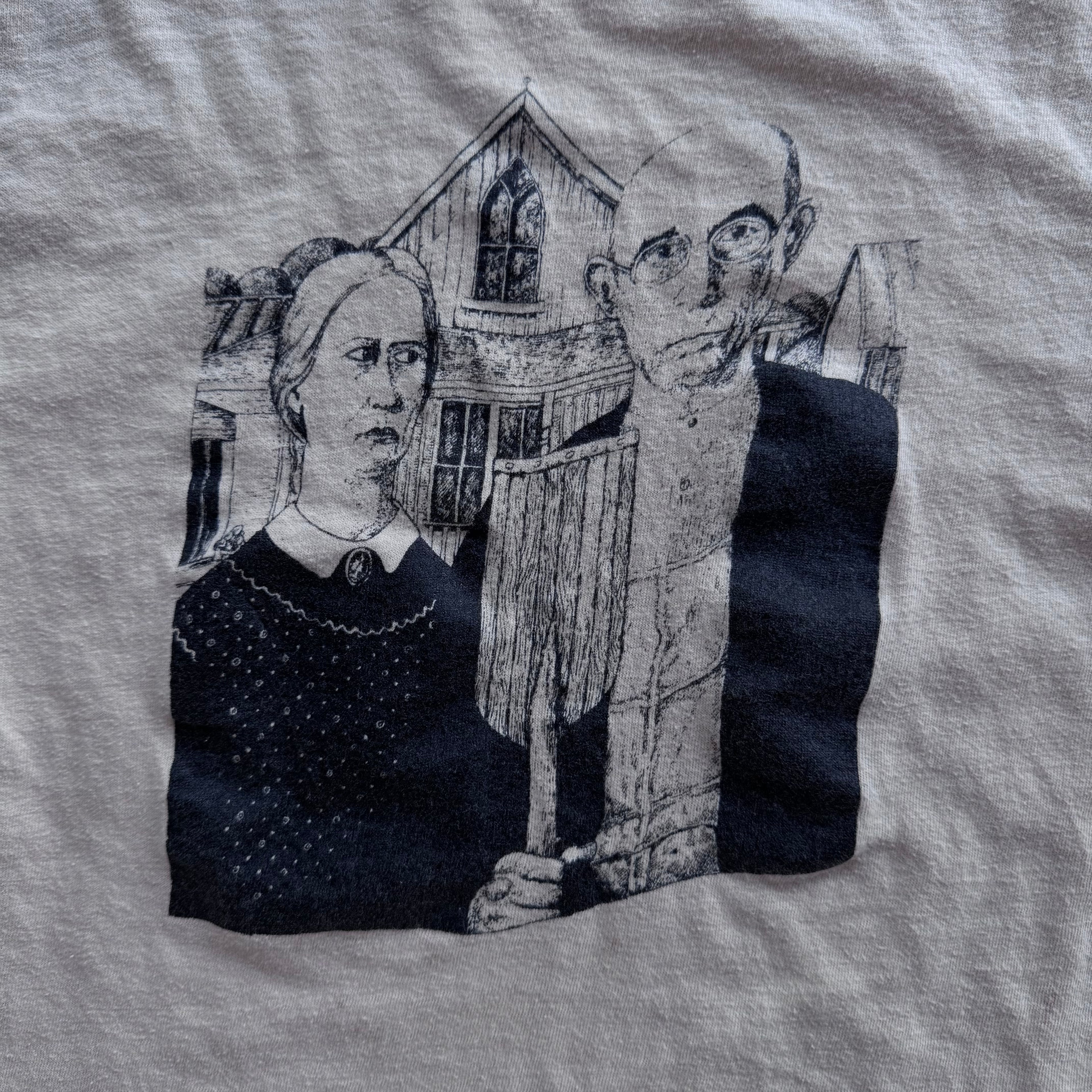 70s NORMAN ROCKWELL TEE - L