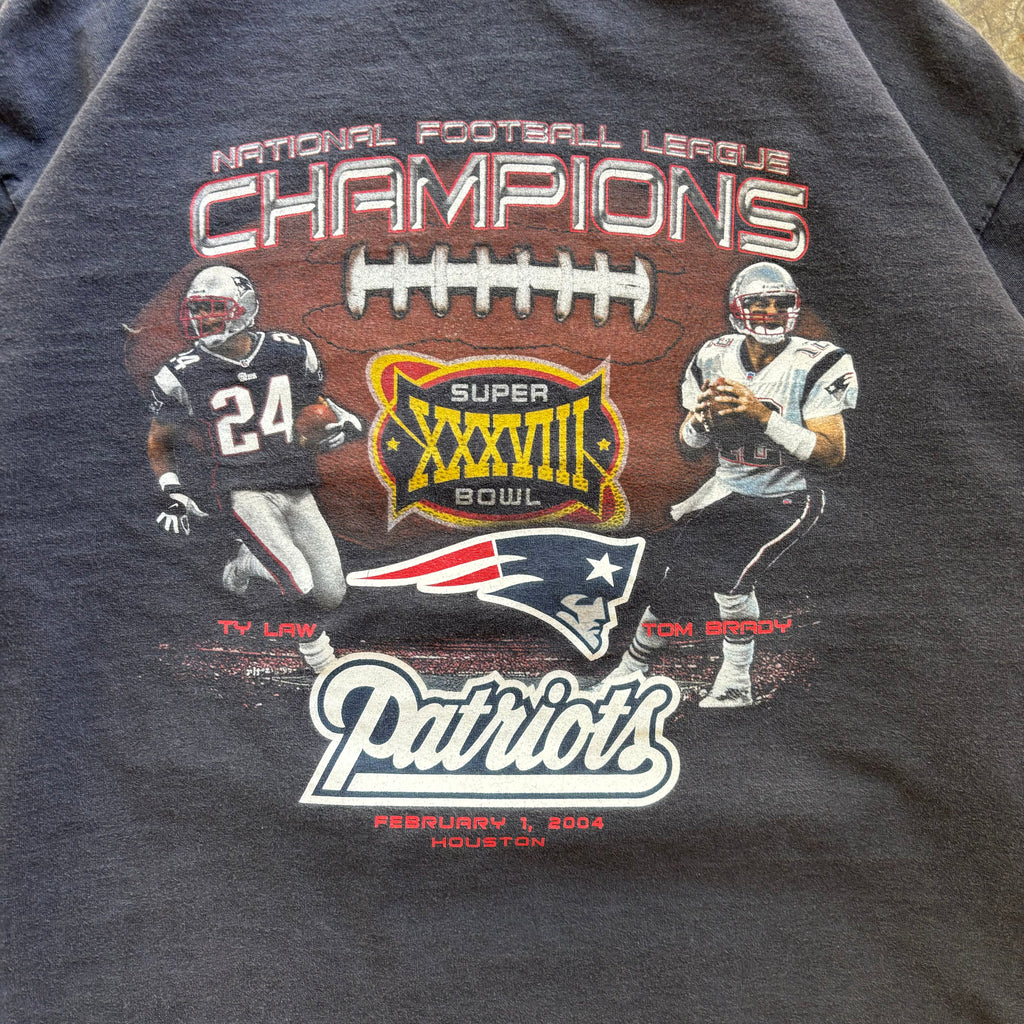 00s NEW ENGLAND PATRIOTS BRADY TY LAW LONGSLEEVE TEE - XL