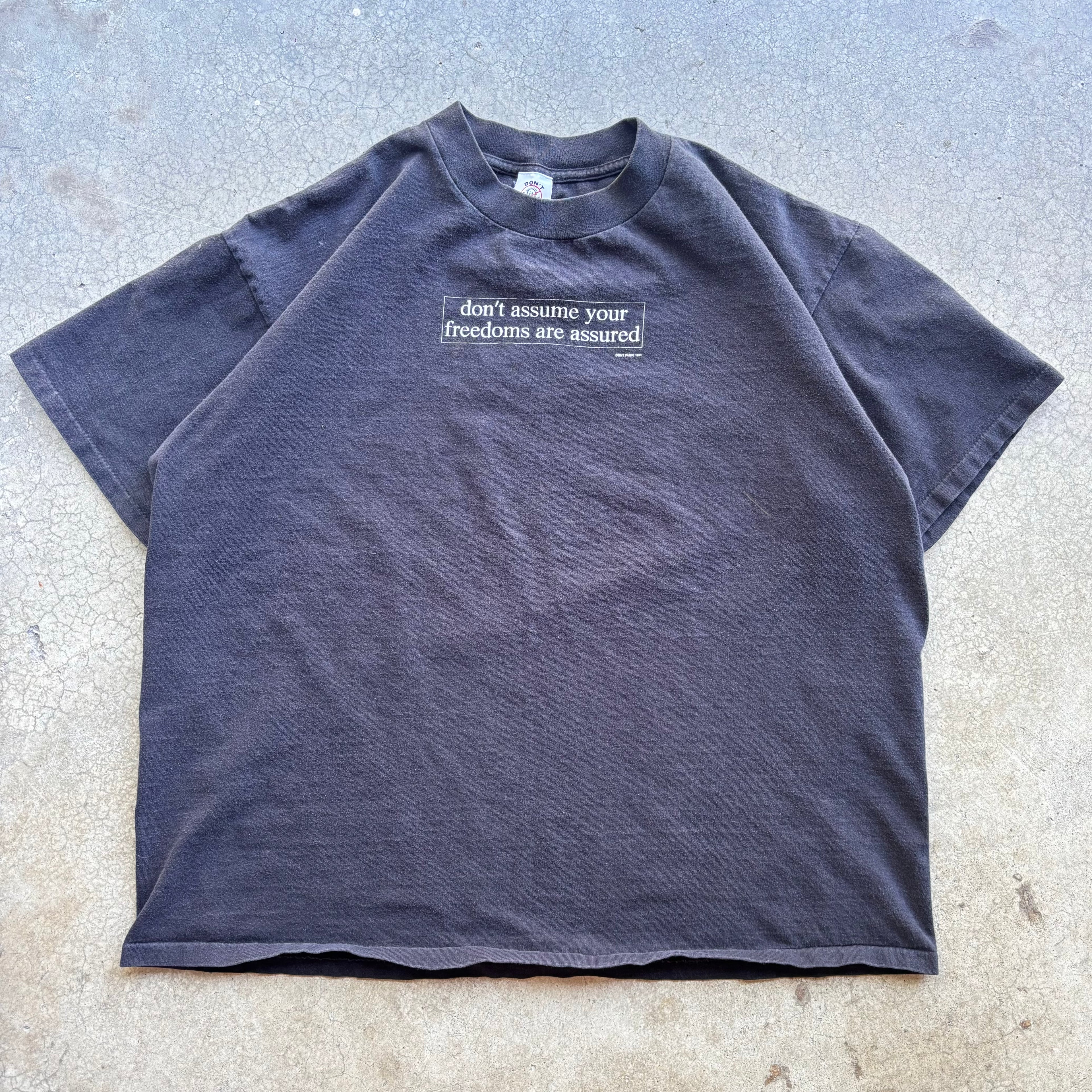 90s DONT PANIC ASSURED FREEDOMS TEE - XL