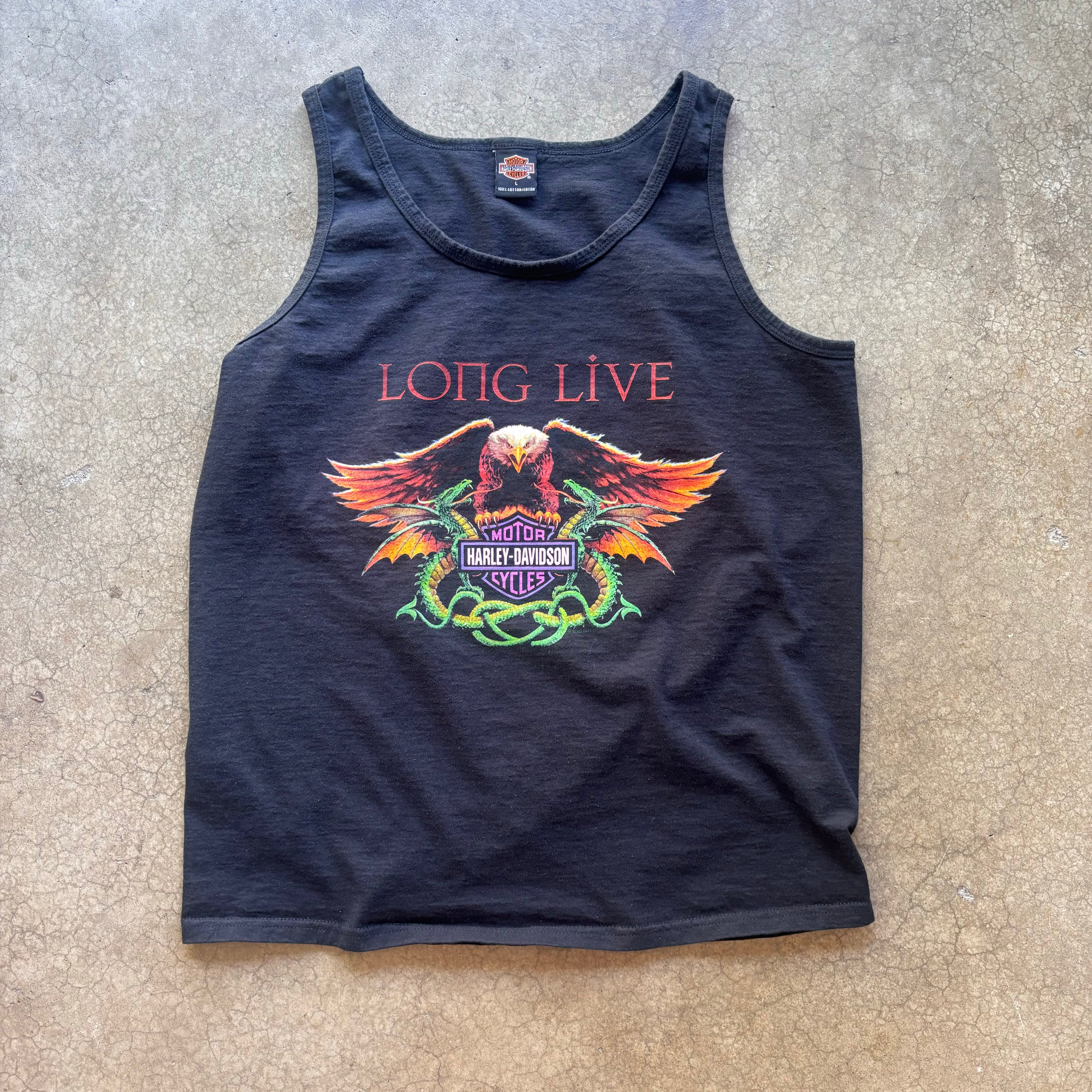 00s HARLEY LONG LIVE TANK TOP - L