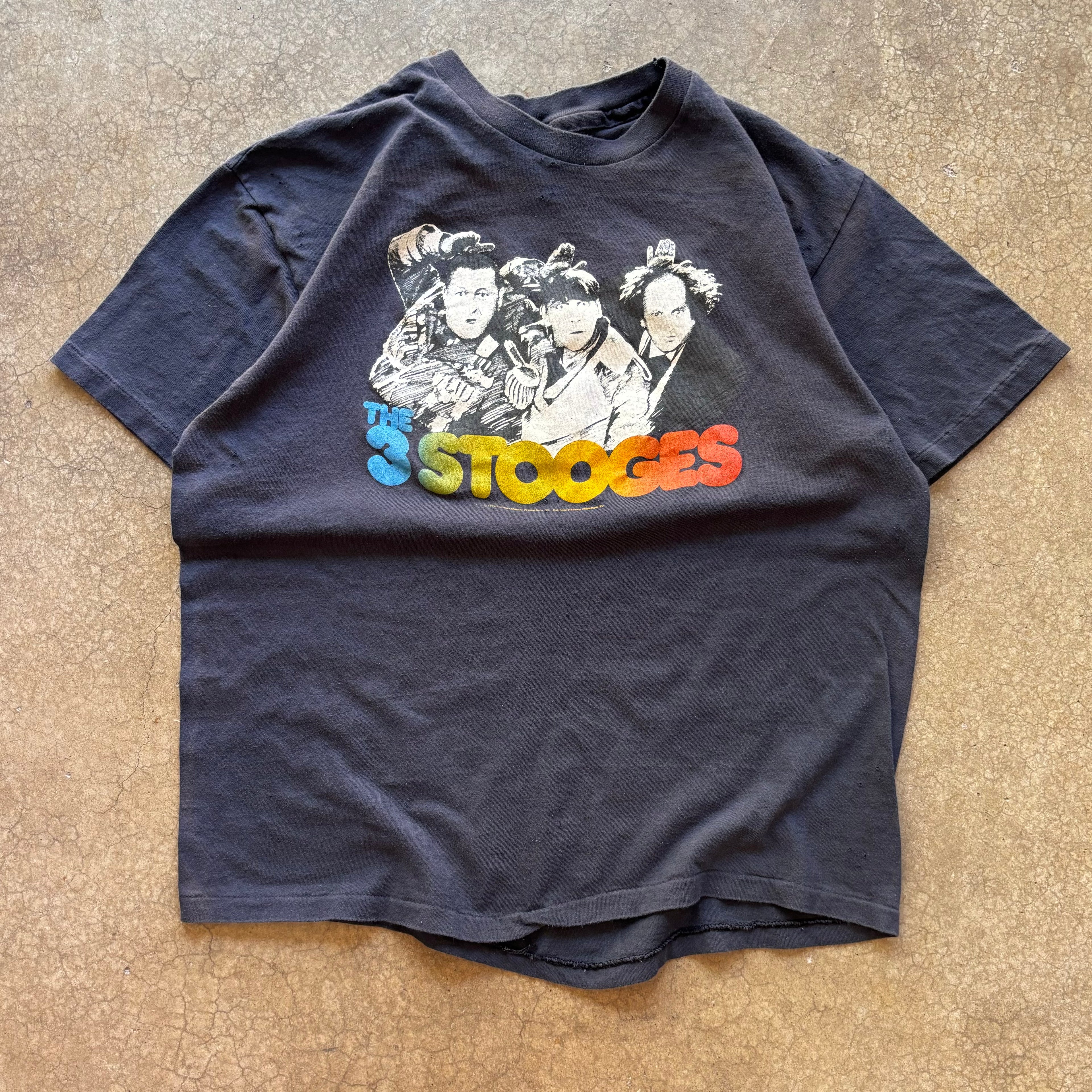 80s THREE STOOGES TEE - L
