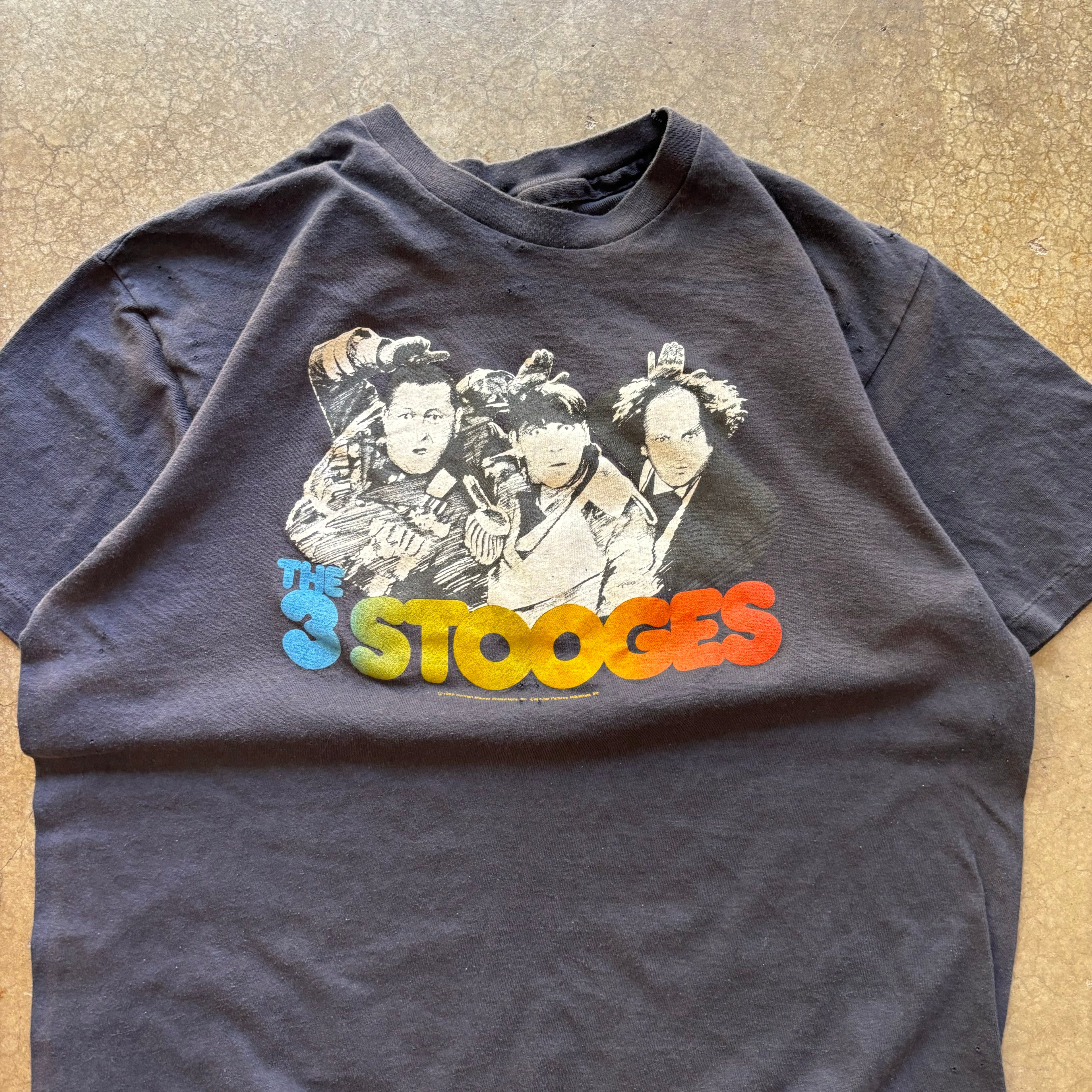 80s THREE STOOGES TEE - L