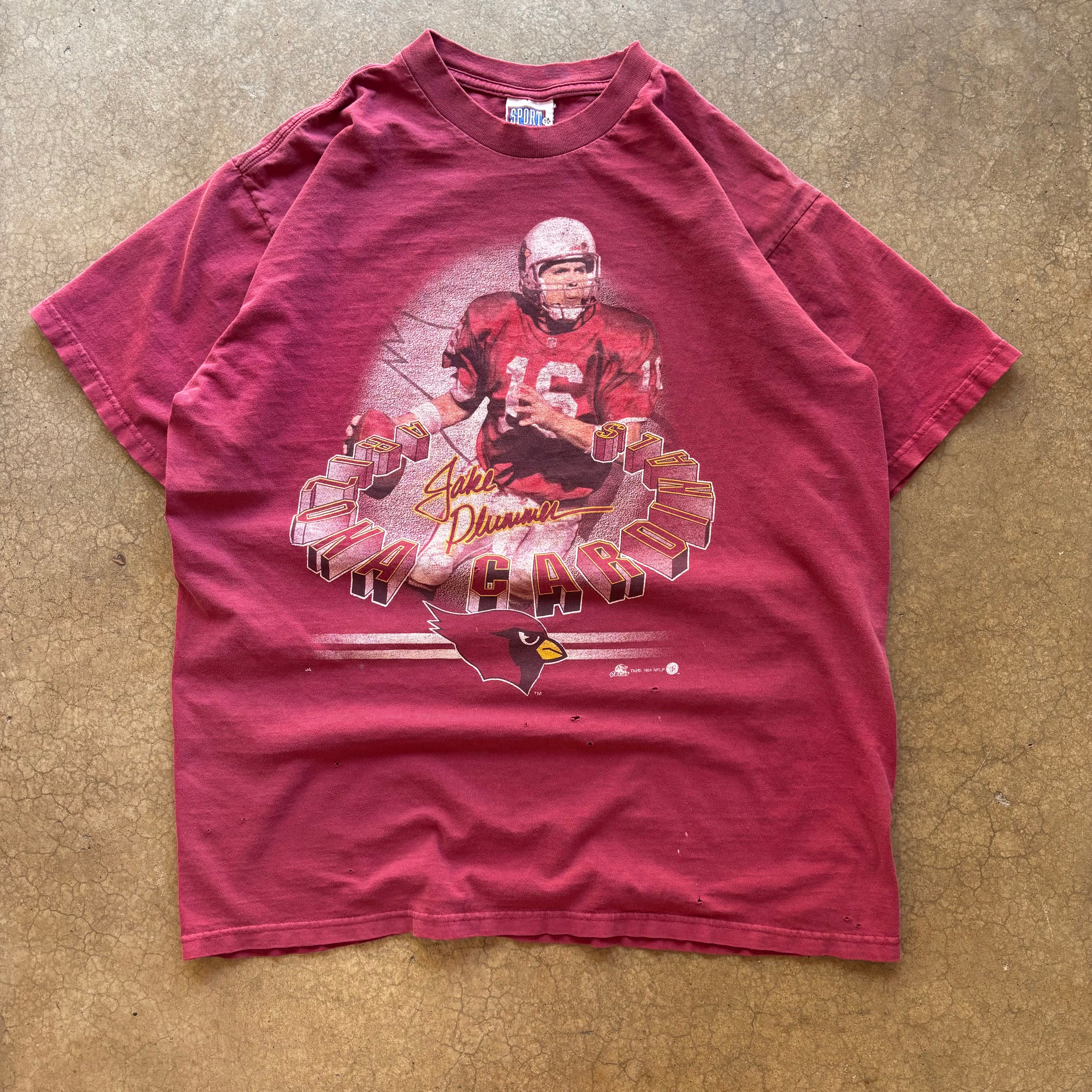 90s ARIZONA PLUMMER CARDINALS TEE - XL