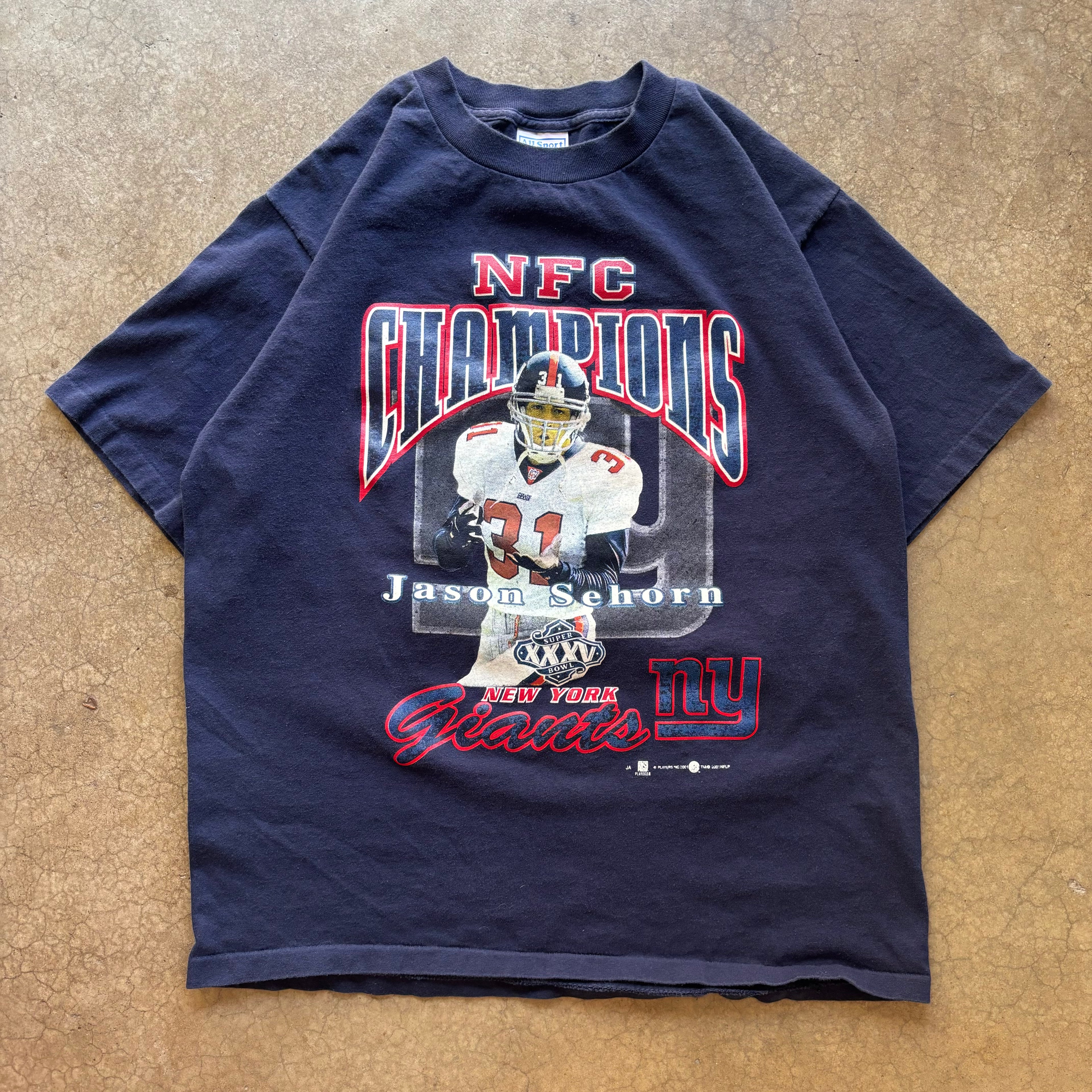 00s NEW YORK GIANTS NFC CHAMPIONS TEE - L