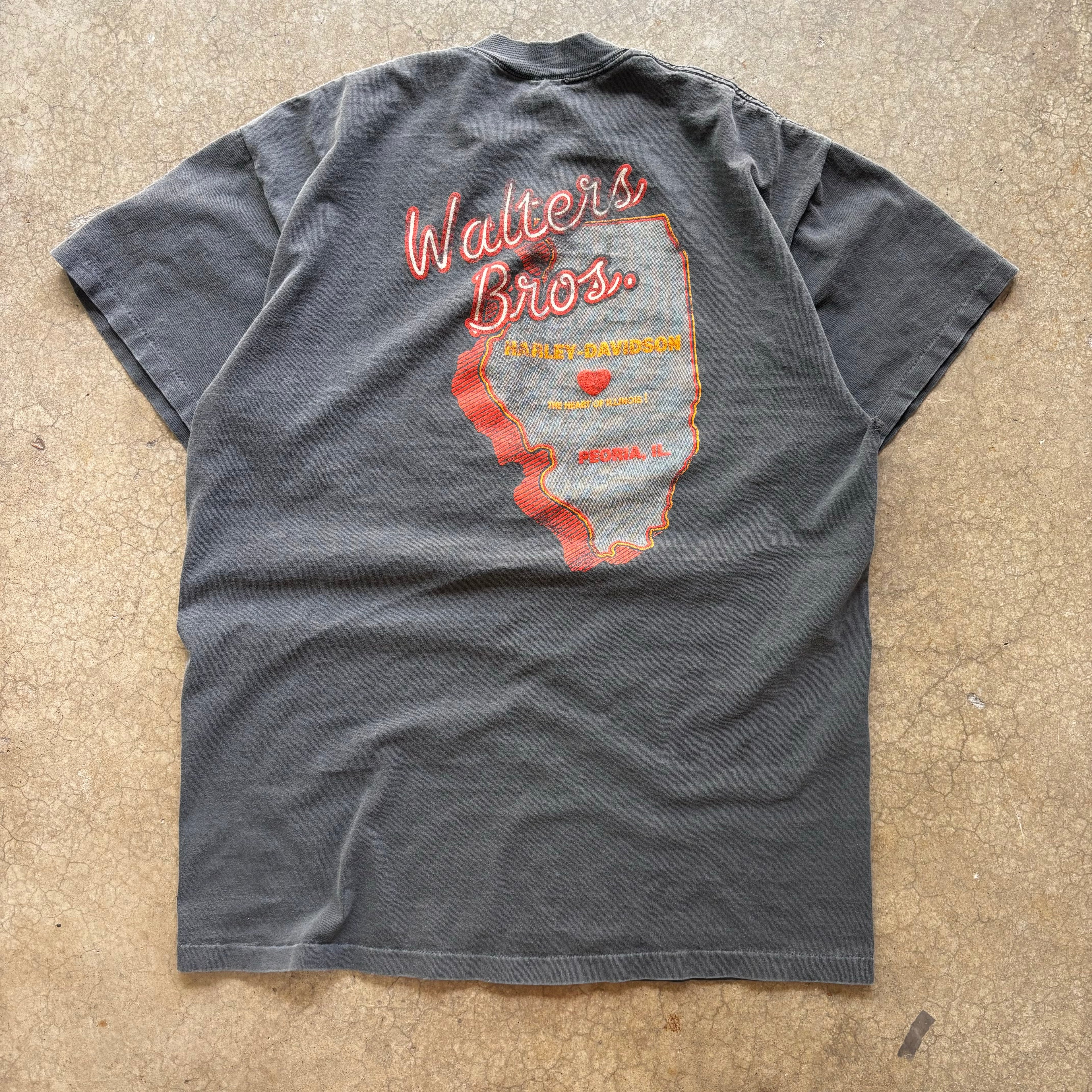 80s HARLEY SURVIVORS 3D EMBLEM TEE - XL