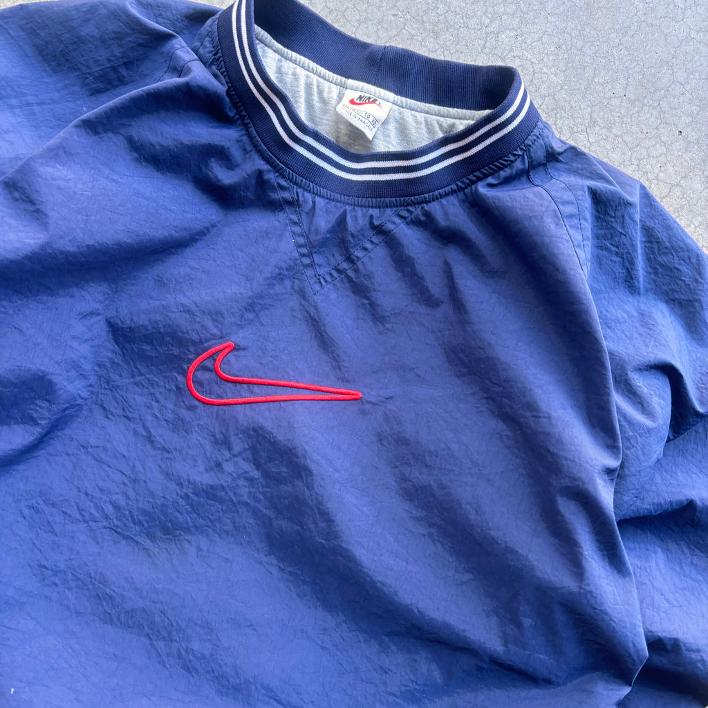 90s NAVY NIKE WINDBREAKER PULLOVER - S