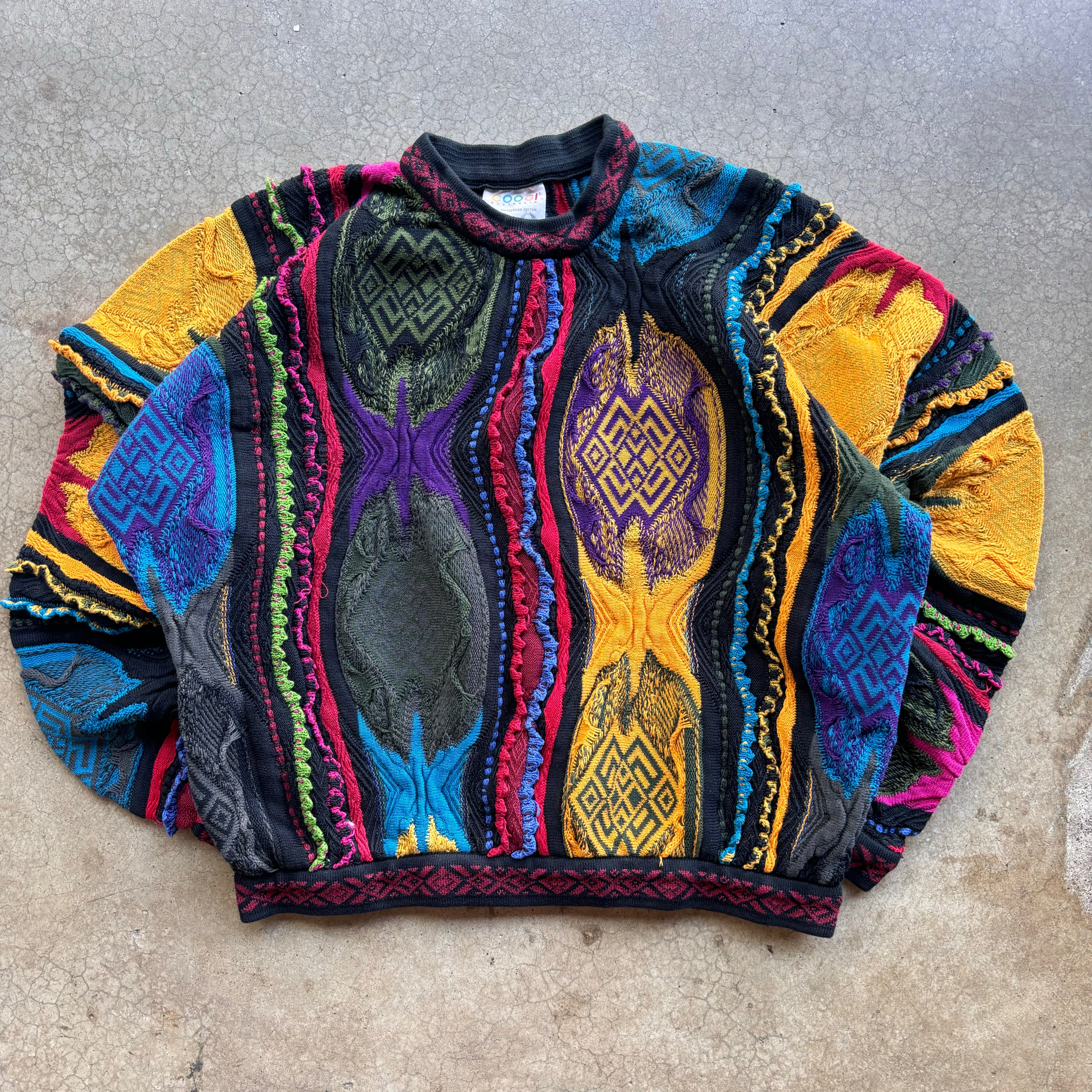 90s COOGI MULTI COLOR SWEATER - XL