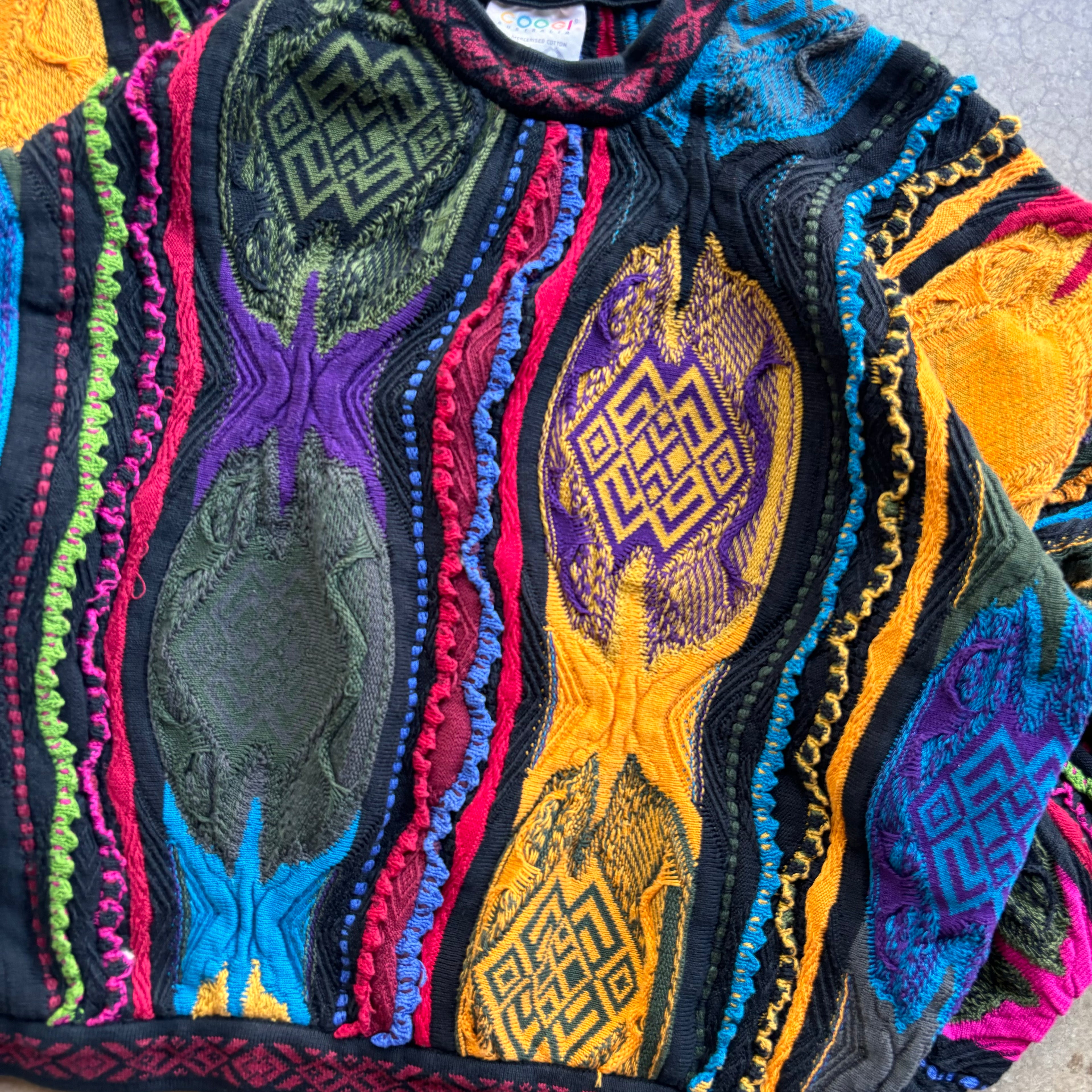 90s COOGI MULTI COLOR SWEATER - XL