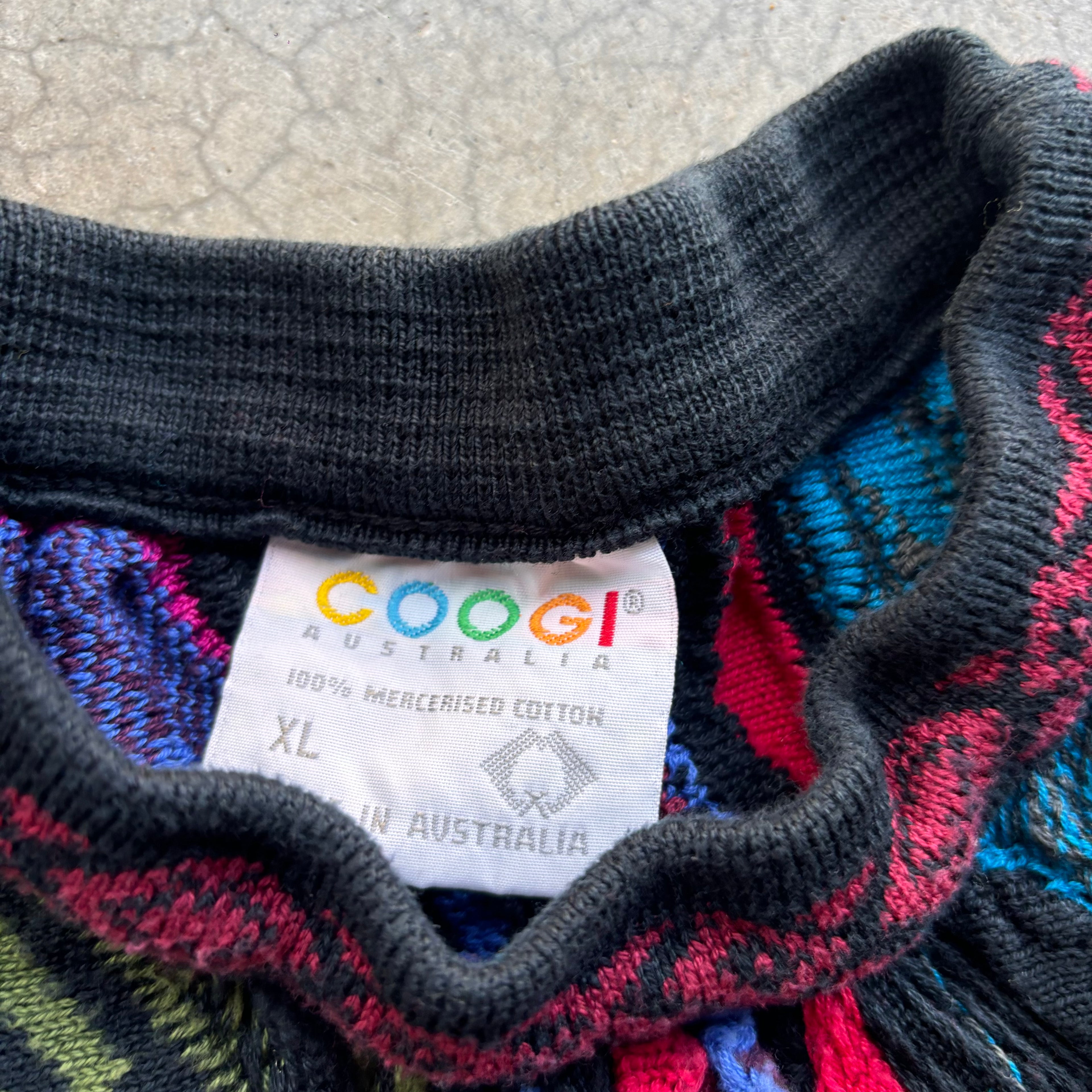 90s COOGI MULTI COLOR SWEATER - XL