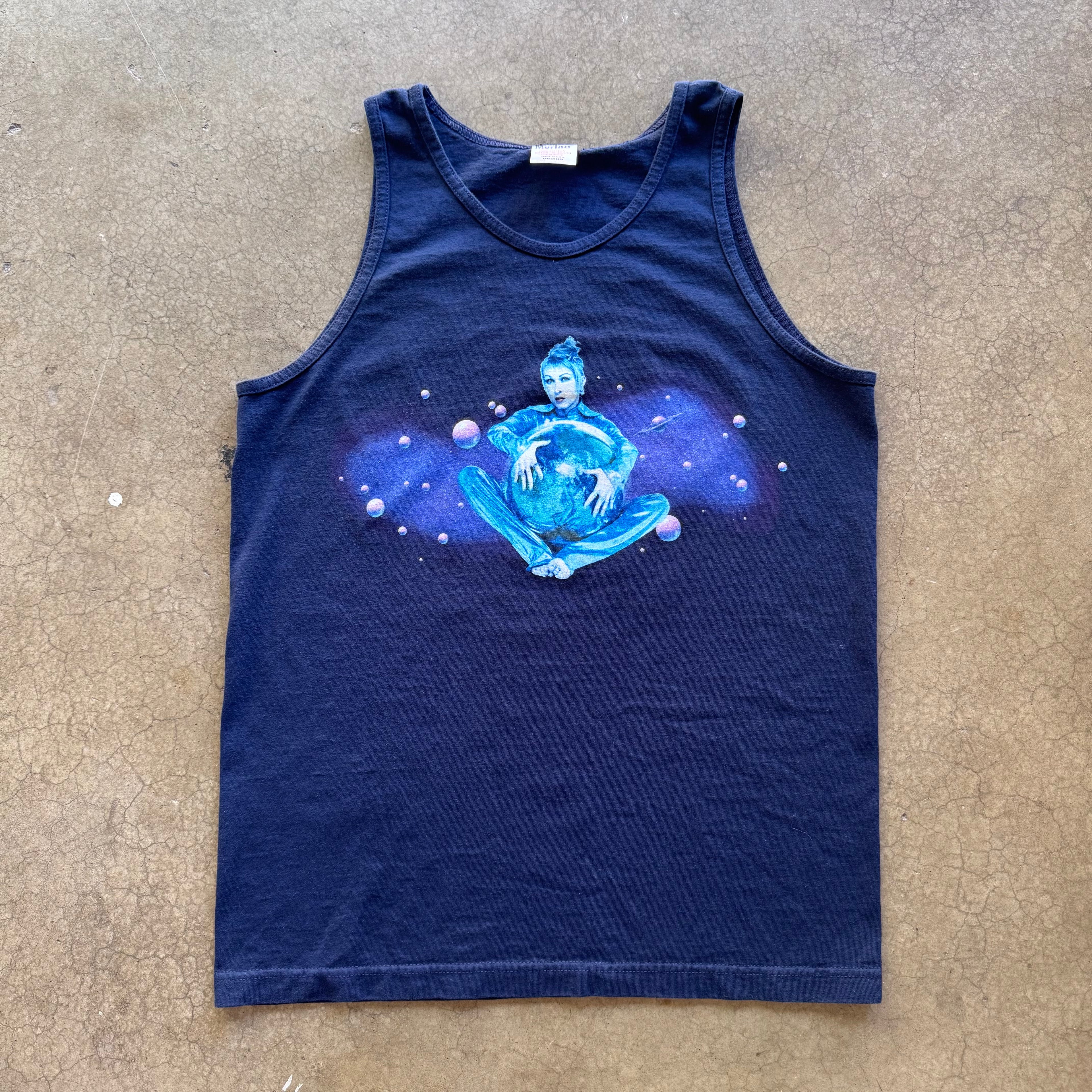 90s CYNDI LAUPER TANK TEE - M