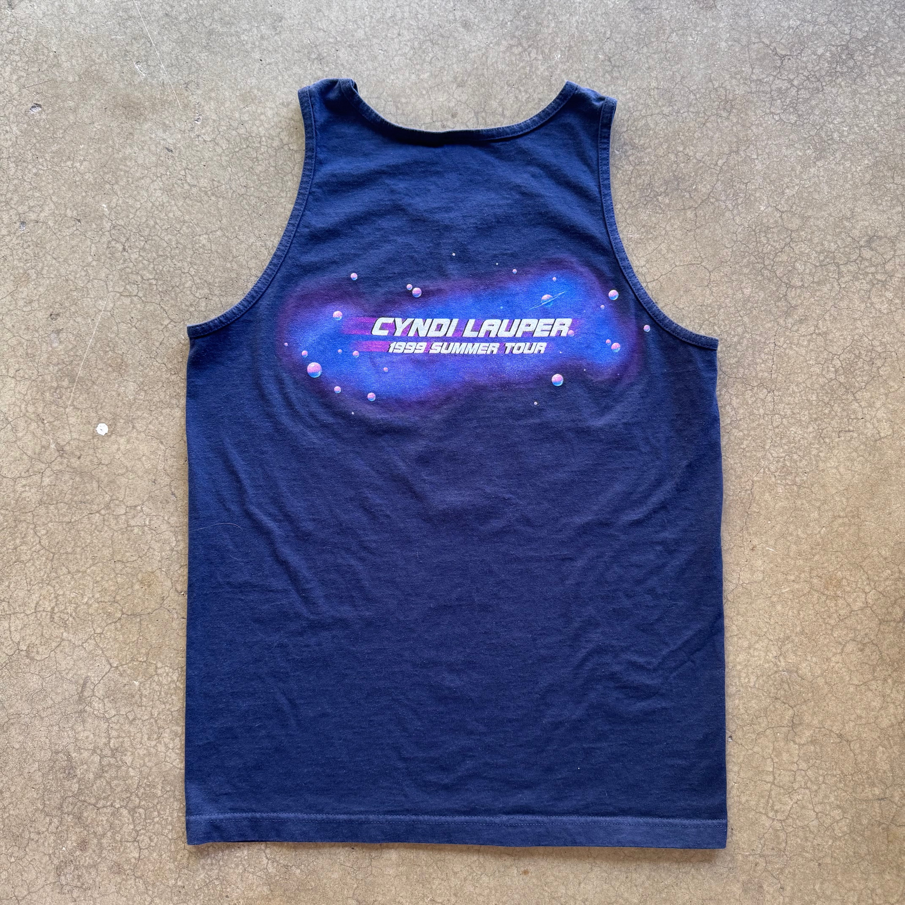 90s CYNDI LAUPER TANK TEE - M