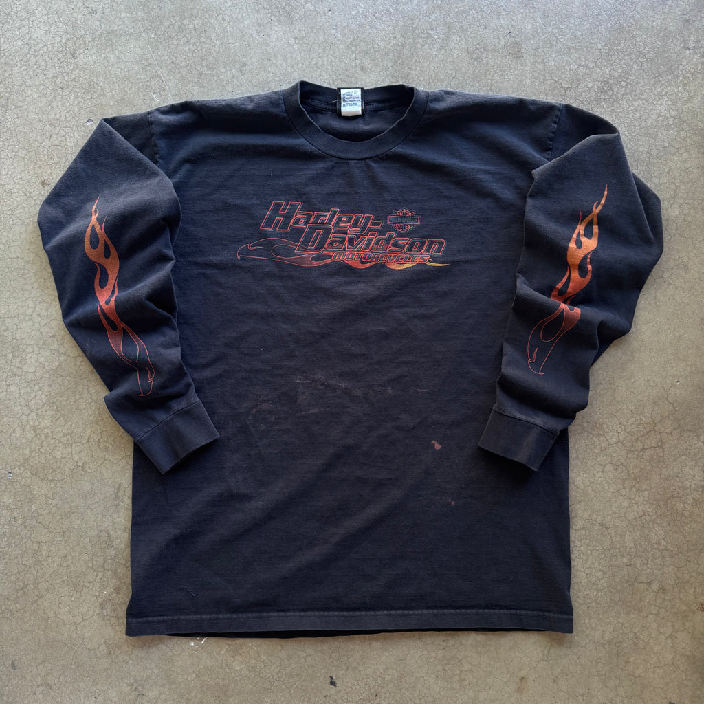 00s HARLEY DAVIDSON FLAMES LONGSLEEVE - XXL