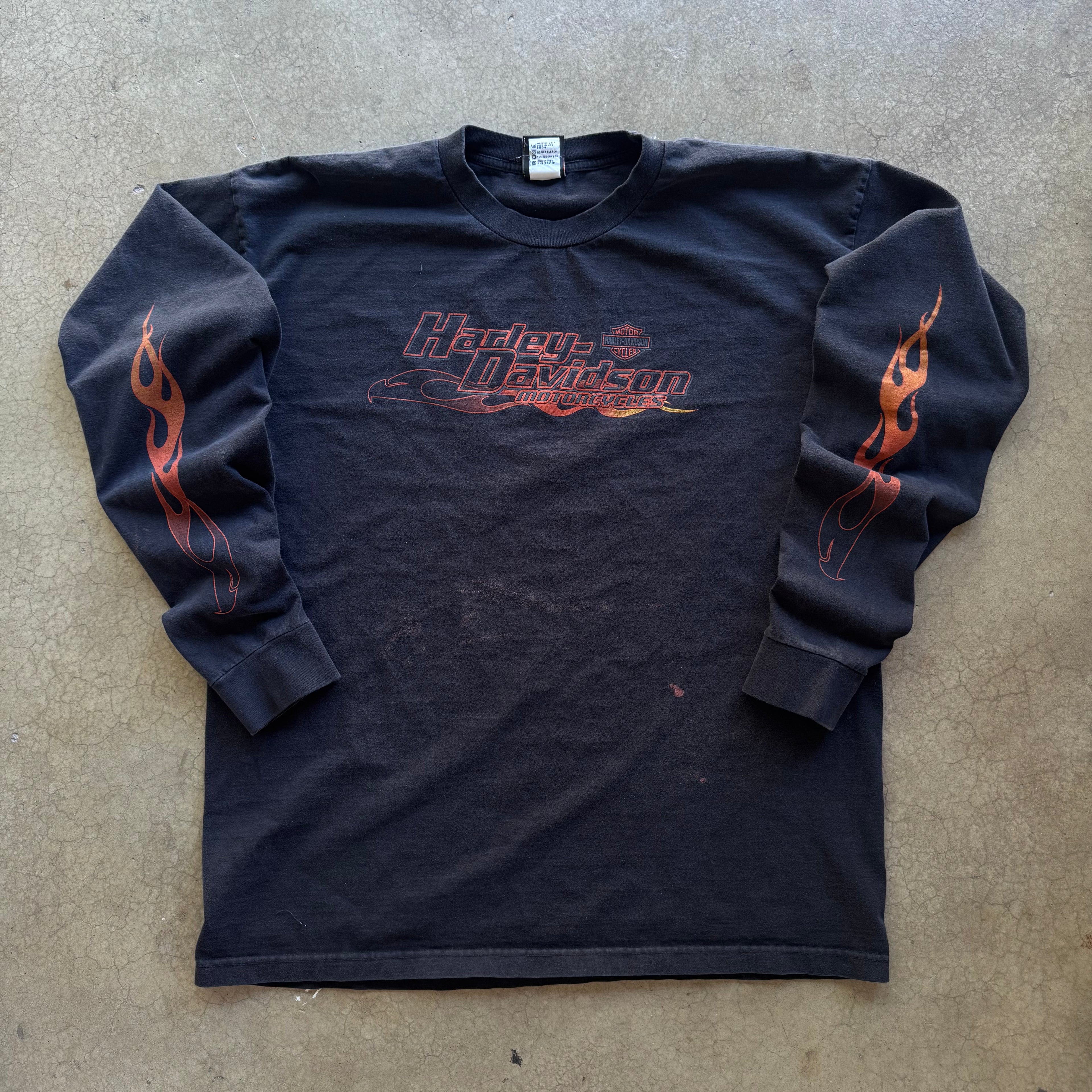 00s HARLEY DAVIDSON FLAMES LONGSLEEVE - XXL