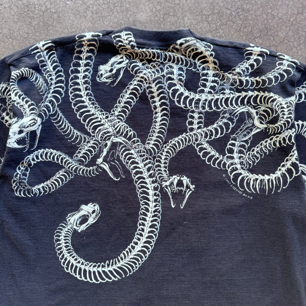 90s LIQUID BLUE MEDUSA AOP TEE - XL