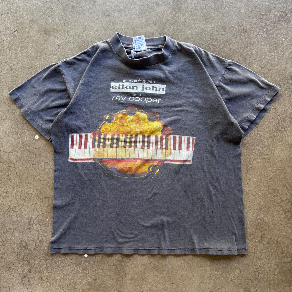 90S ELTON JOHN RAY COOPER TOUR TEE - L