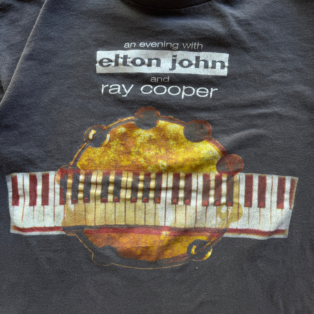 90S ELTON JOHN RAY COOPER TOUR TEE - L